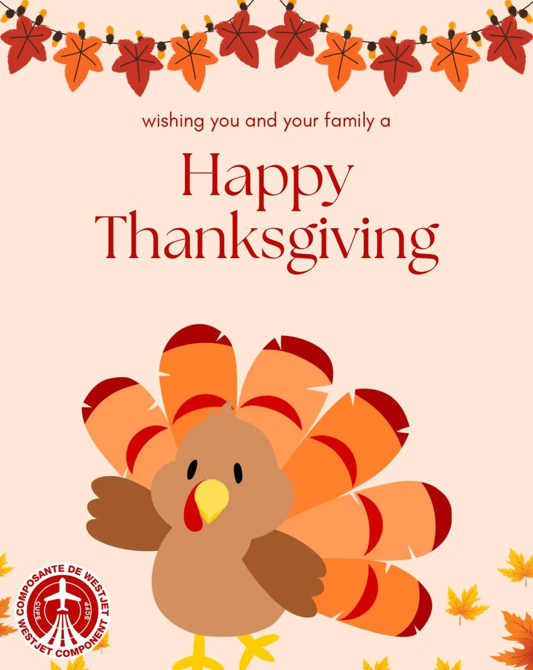 Happy Thanksgiving to all our members.

While many are gathering around the table this weekend, we know some of our members will be spending the holiday in the air and away from their loved ones.

To those working this Thanksgiving, thank you for the