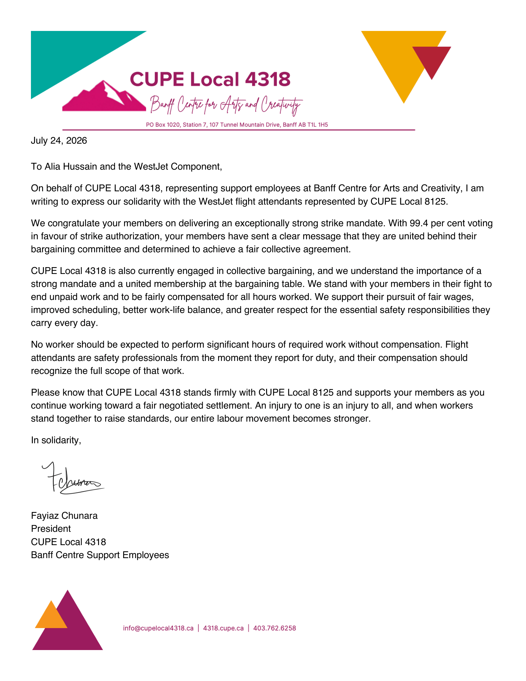 CUPE Local 4318 (Banff Centre for Arts and Creativity)
