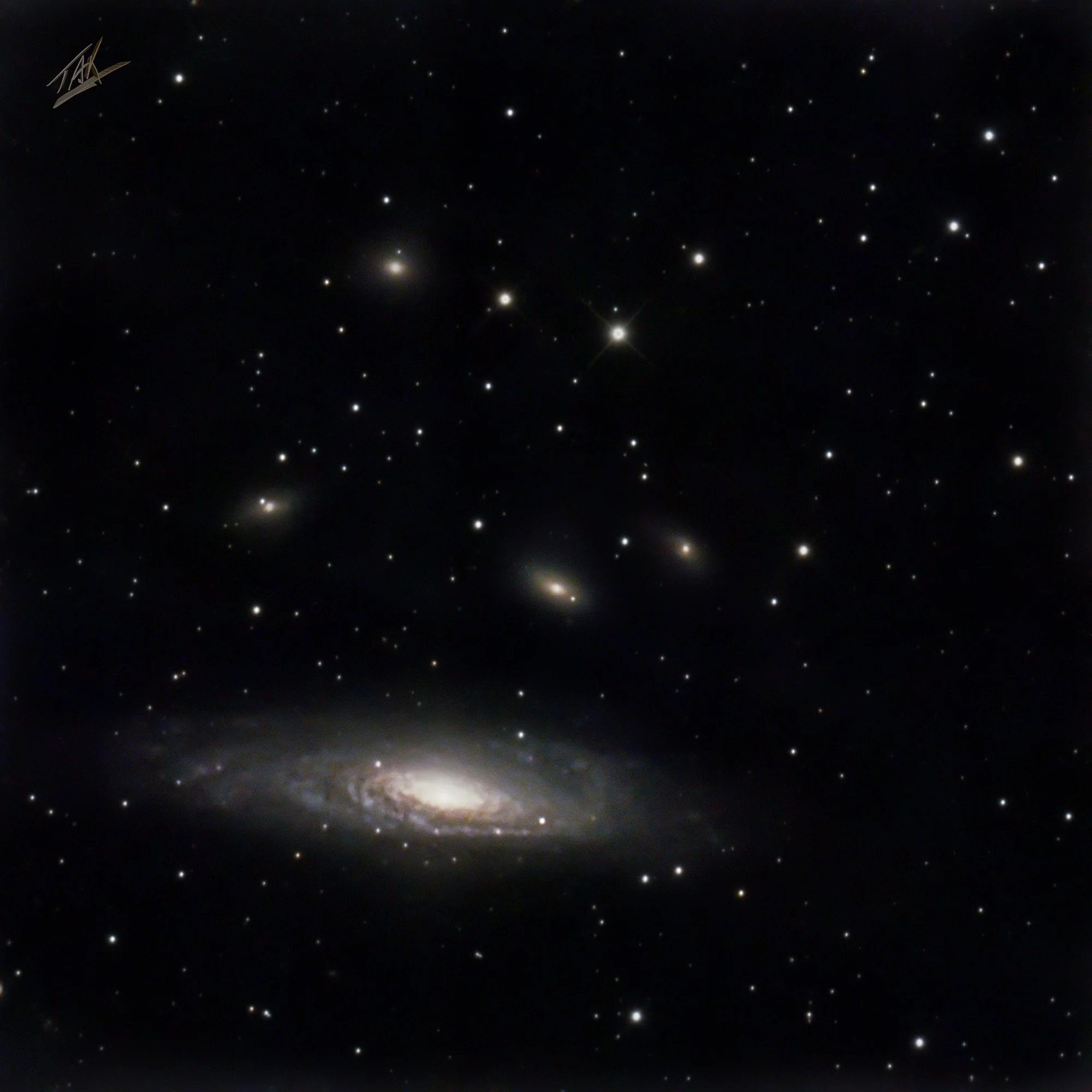 Caldwell 30 is an unbarred spiral galaxy about 43.79 million light-years away in the constellation Pegasus.  This galaxy is similar in size and structure our home Milky Way galaxy.