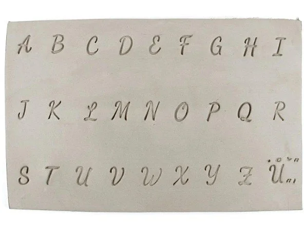 Script Alphabet Stamps uppercase 10mm
