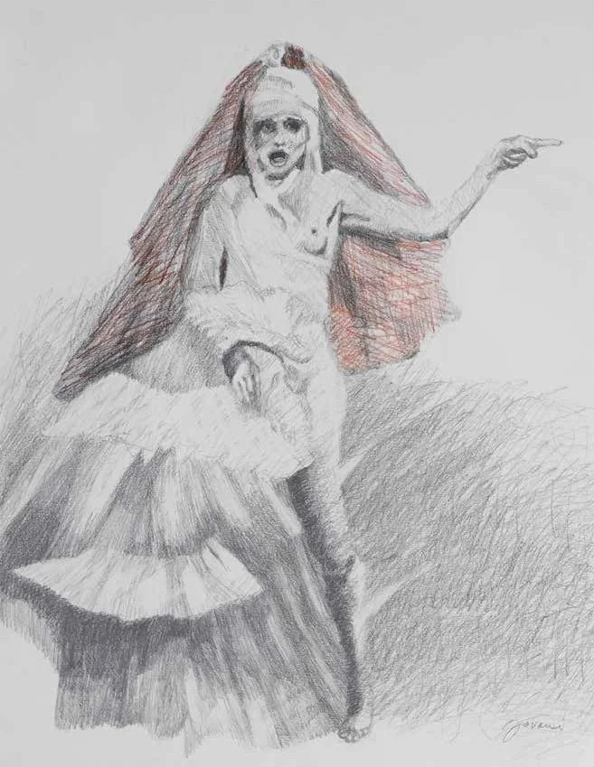 THE BRIDE AT THE WEDDING