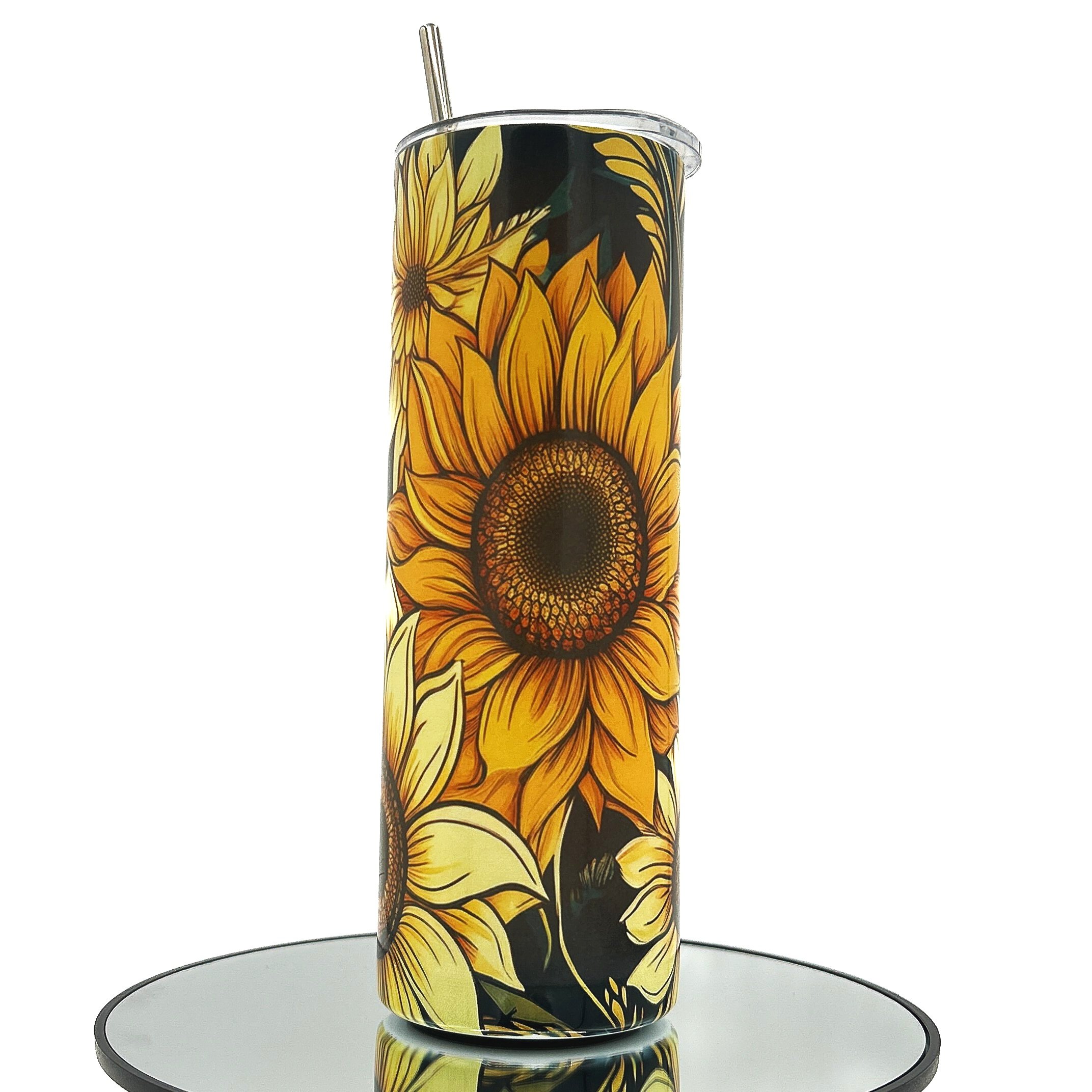 Vintage Sunflower Tumbler 20 oz