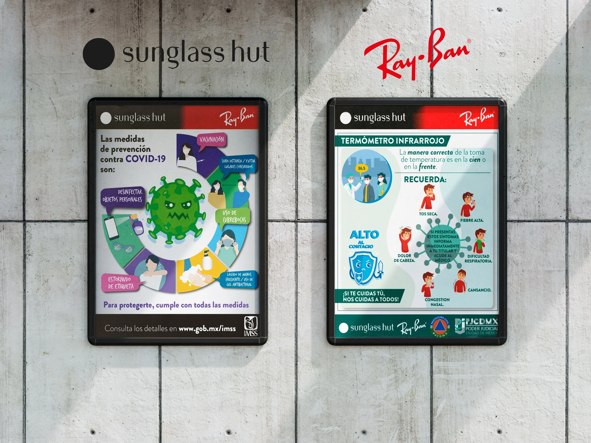 Prevención Covid-19 Sunglass Hut - Ray-Ban