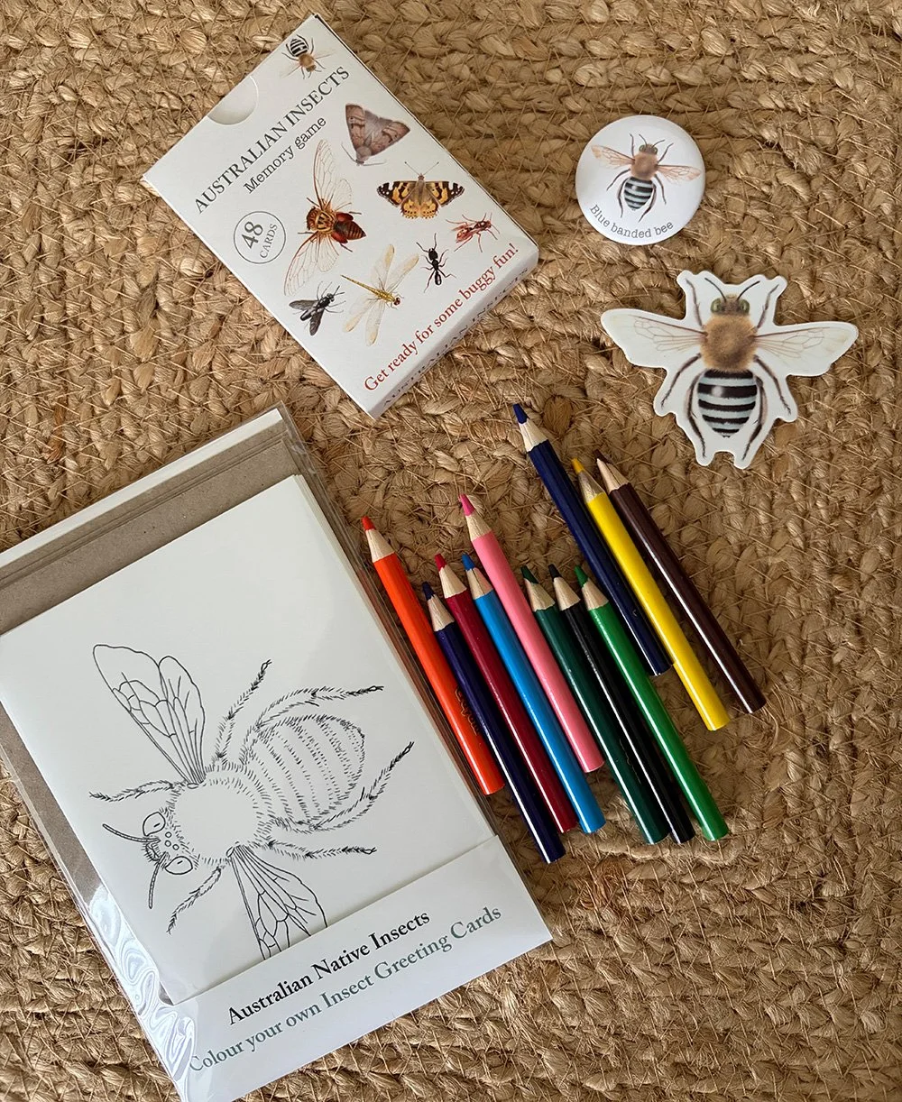 Australian Insects Memory Game "Blue Banded Bee Bundle" - PRE-ORDER - closed 7 September 2026