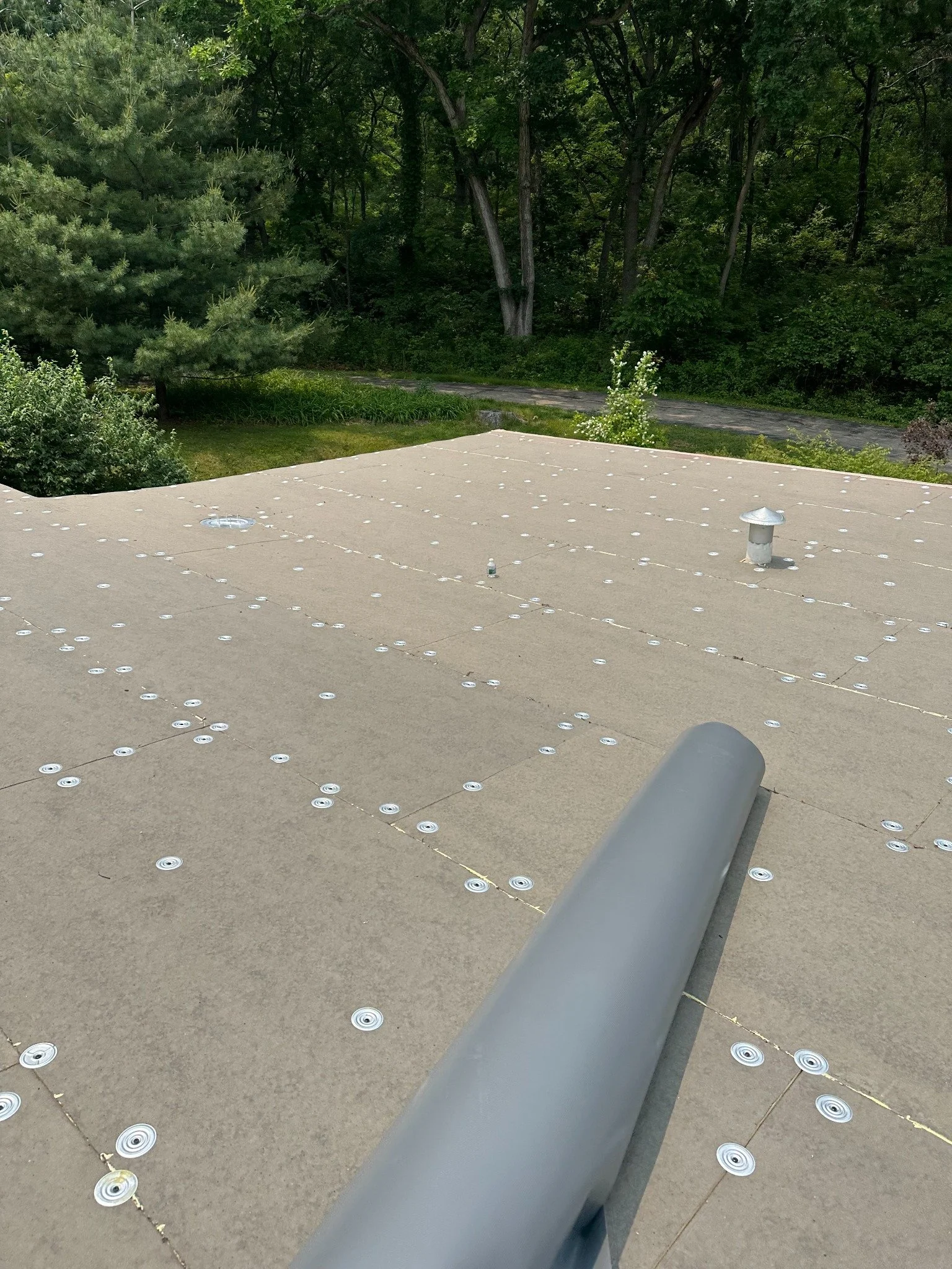 Flat roofing installation by MB Roofing & Construction Inc. in Northern Illinois