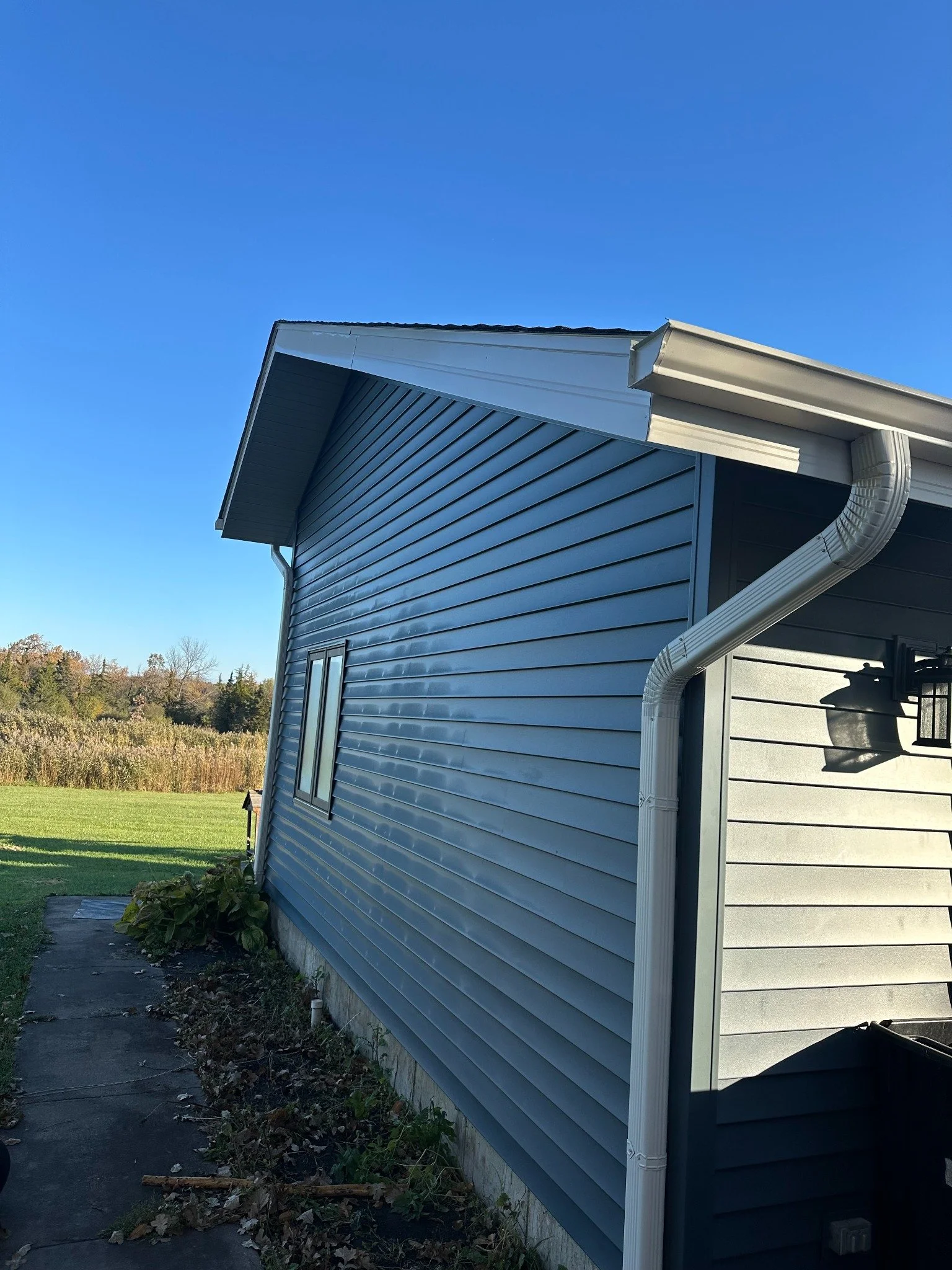 Completed siding installation by MB Roofing & Construction Inc. in Northern Illinois