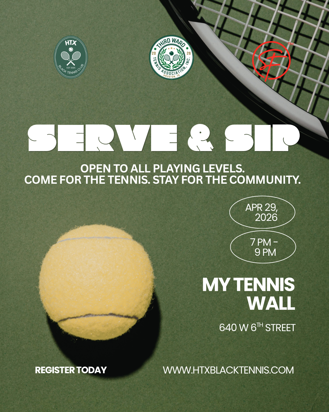 Serve & Sip @ My Tennis Wall 🎾🥂