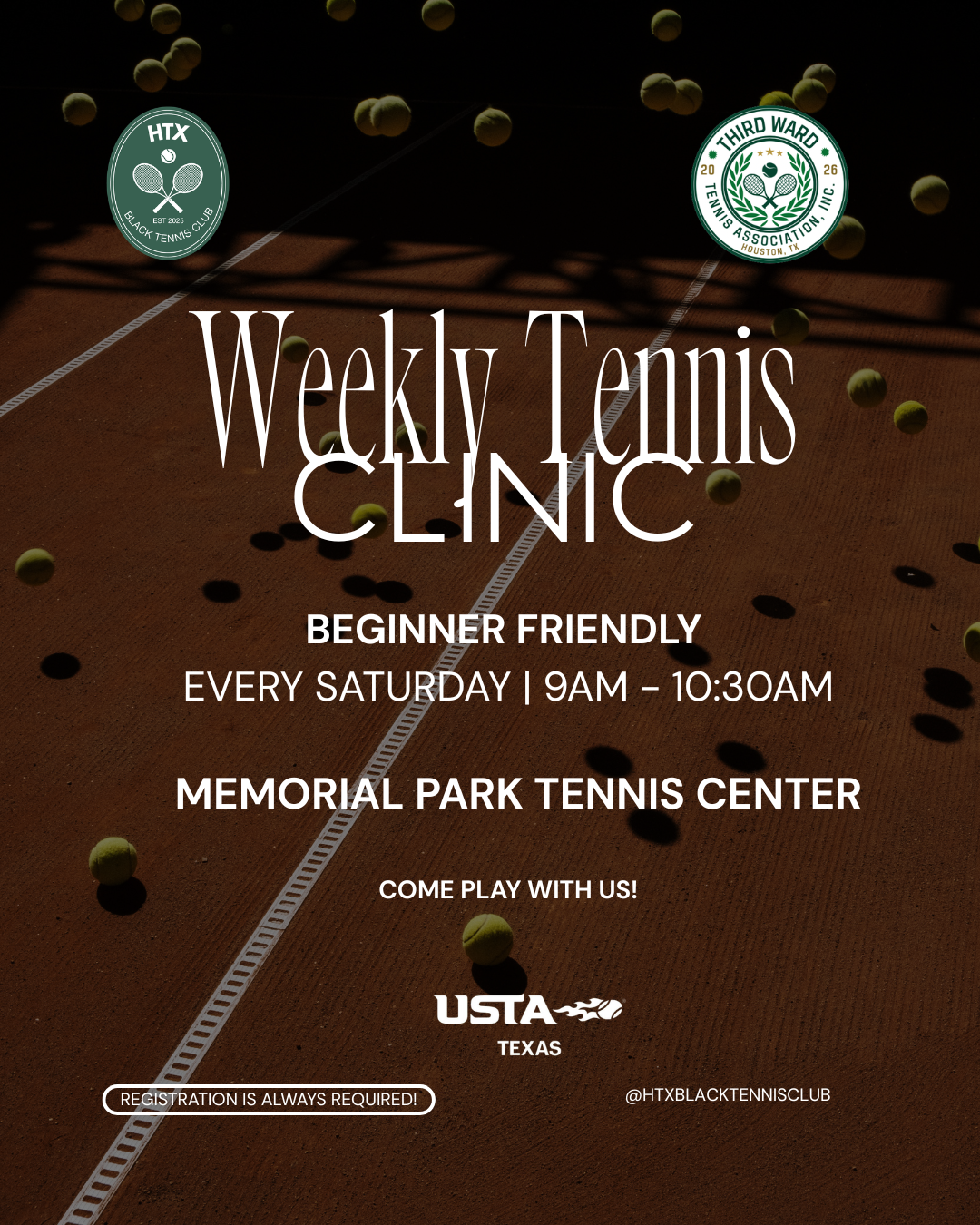 Weekly Tennis Clinic - Single