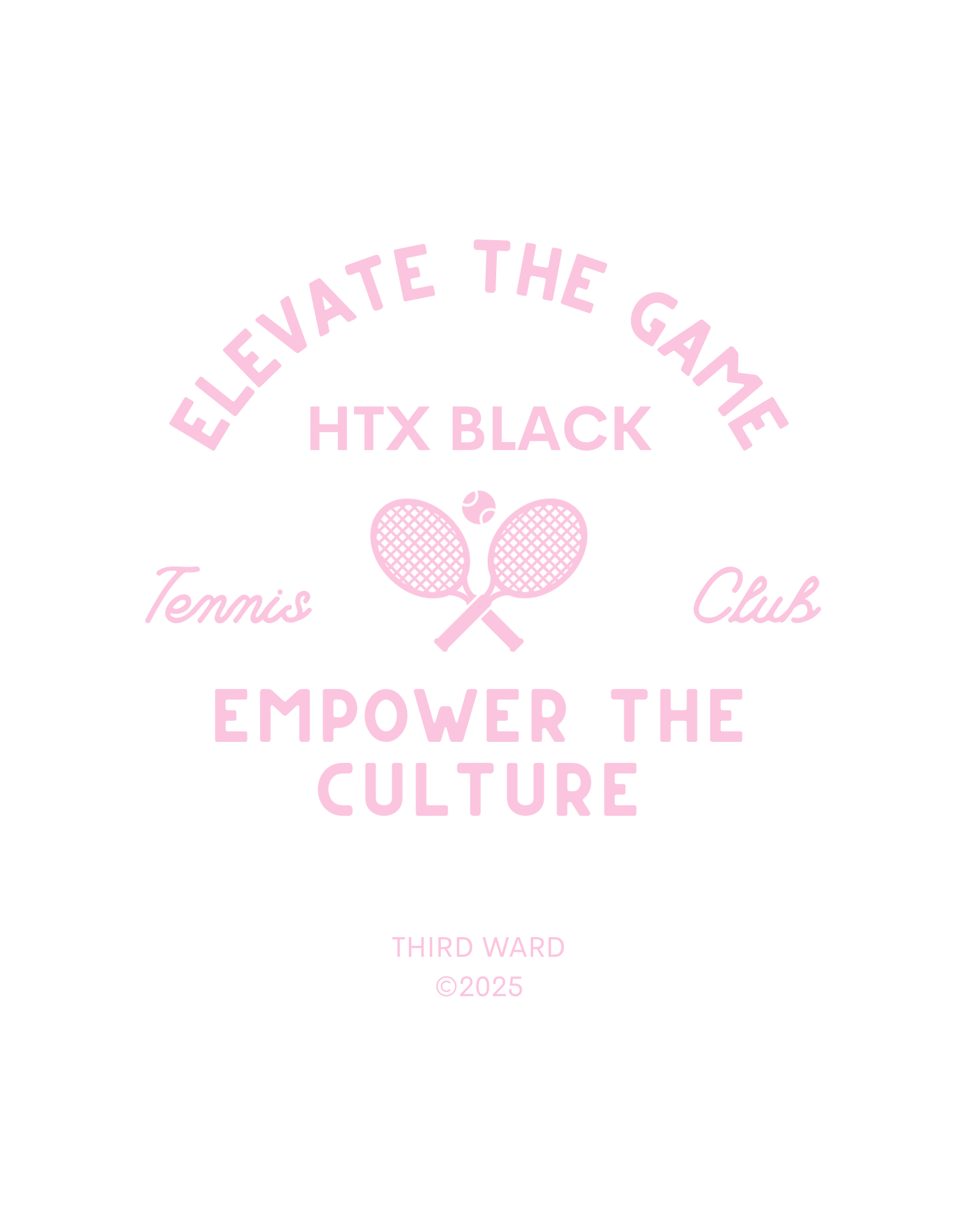 Green and Pink Minimalist Tennis Club T Shirt.png