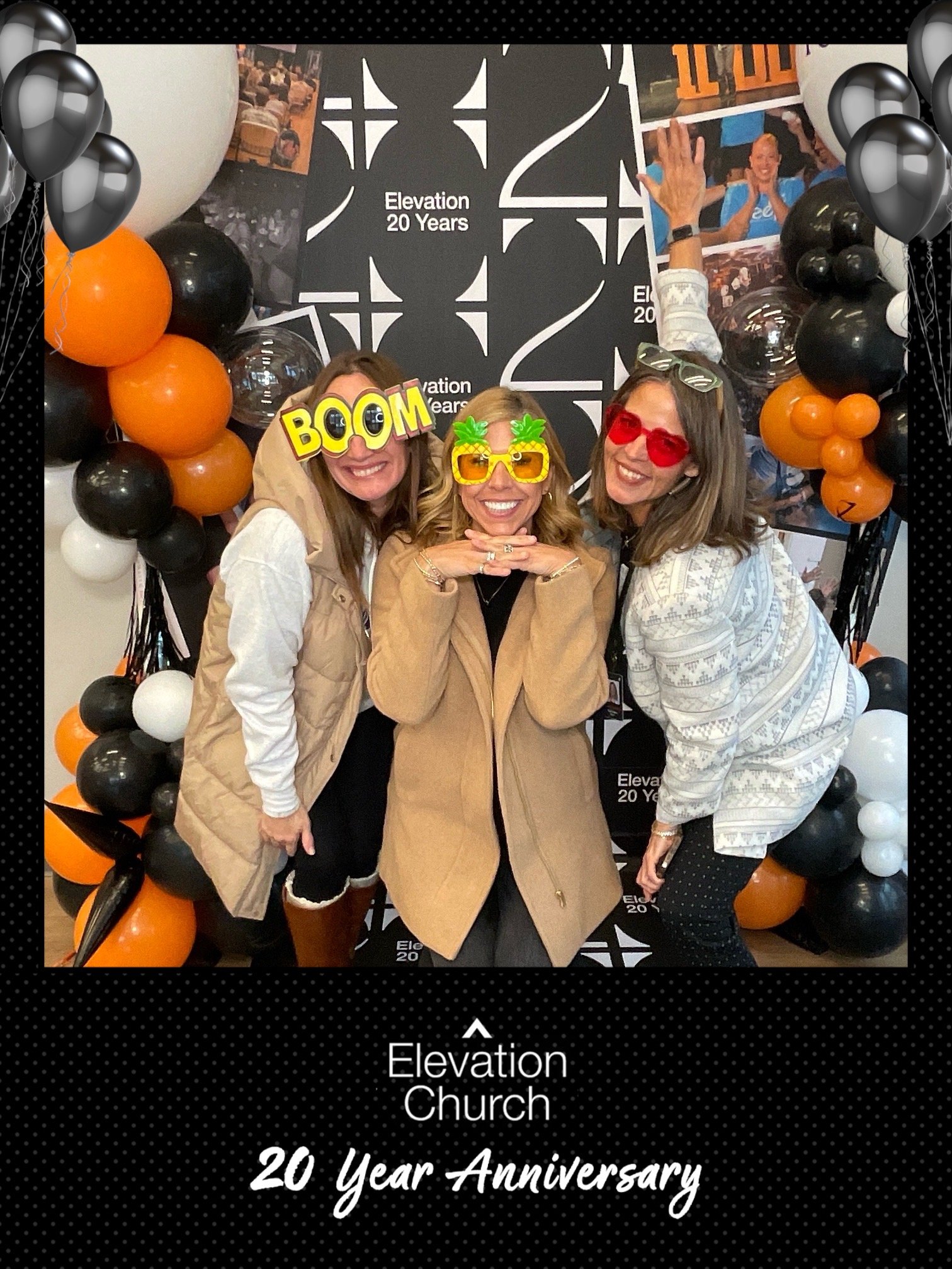 Photo booth experience for Elevation Church's 20-year anniversary celebration in Ballantyne.