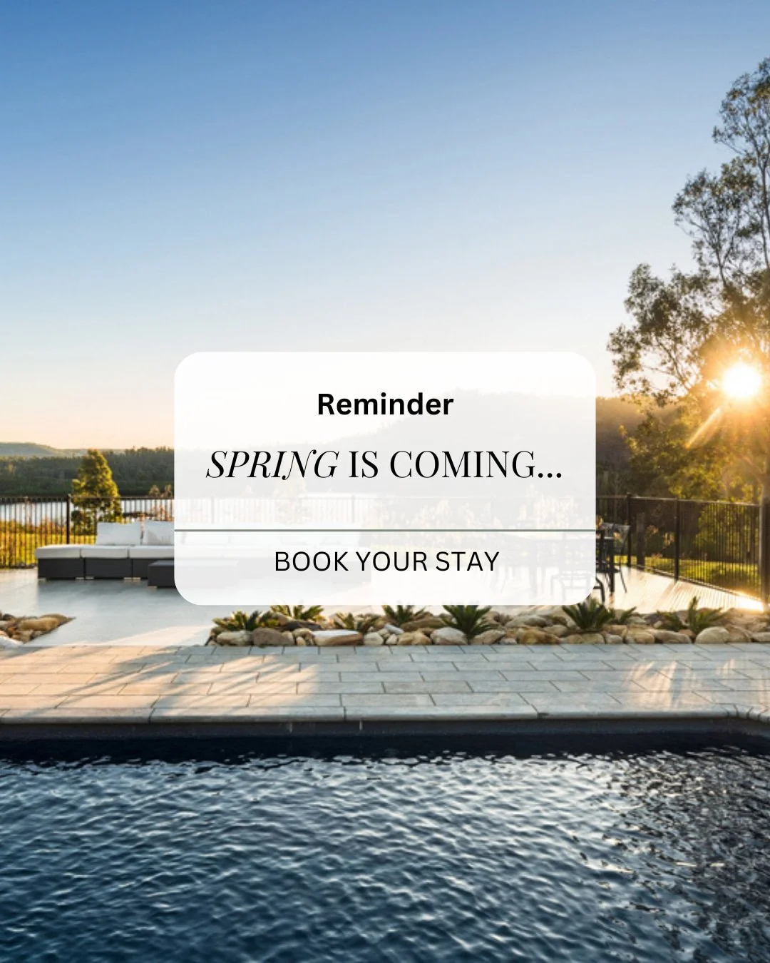 Spring at Lake David is looking busy already.
A few weekends are already spoken for... and we have a feeling the rest won't be far behind.

If a spring getaway's on your mind, now's the time to start the conversation.

📩 Enquiries via Belle Escapes 