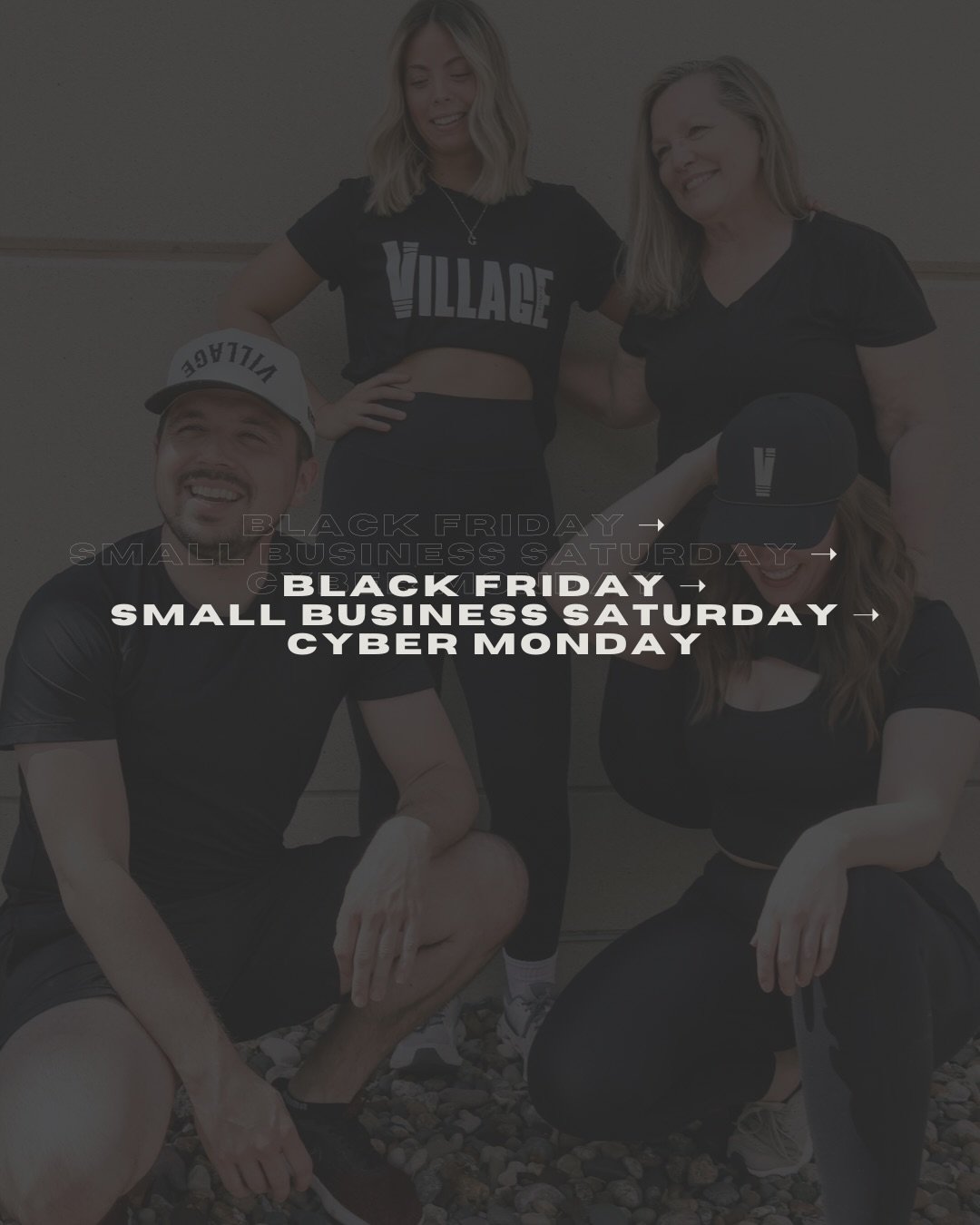 Black Friday ➝ Small Business Saturday ➝ Cyber Monday

let&rsquo;s move, 𝗧𝗢𝗚𝗘𝗧𝗛𝗘𝗥. 

11/27&mdash;12/1 // claim in app // website // in studio

UNLMTD available for new members only.