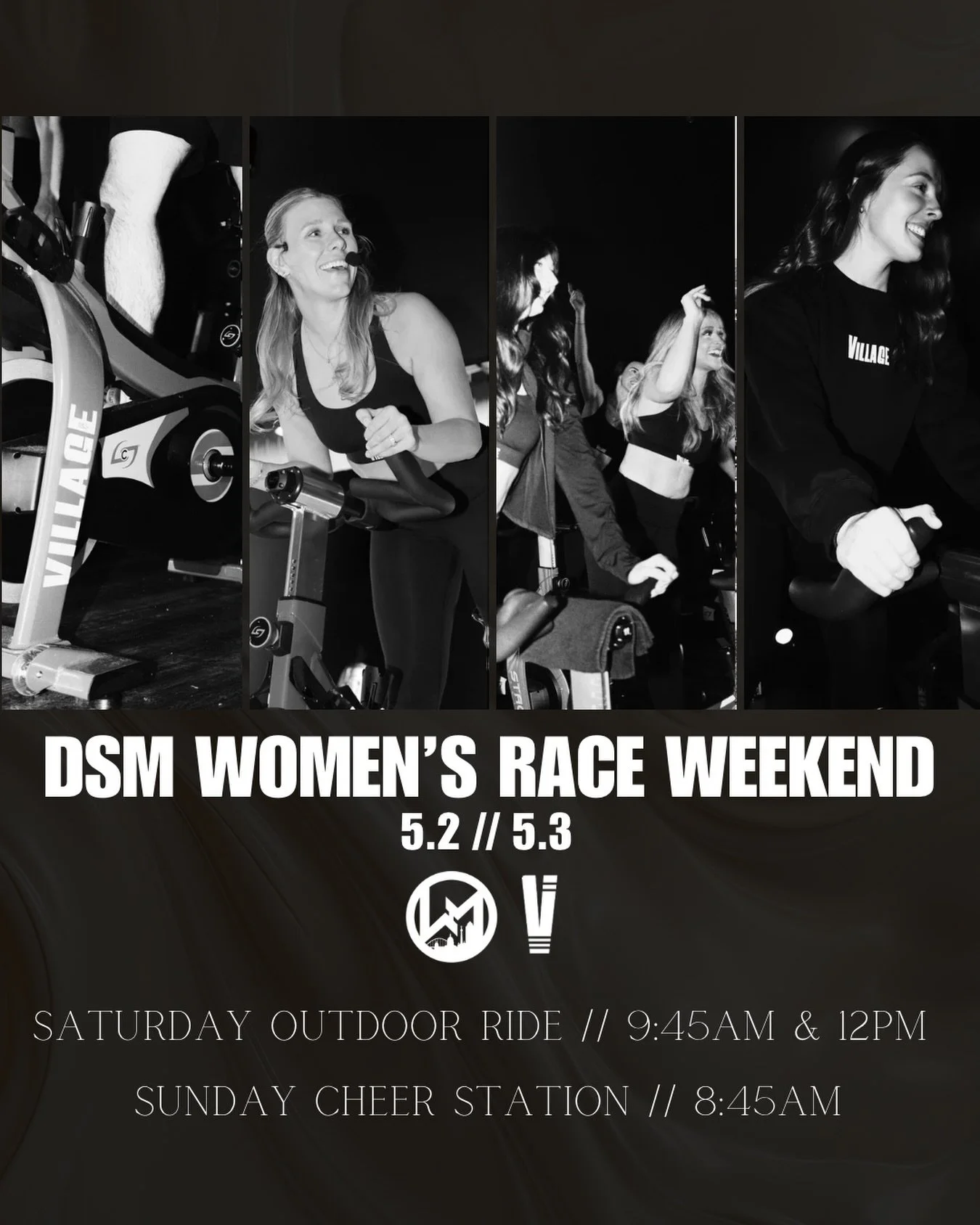 Ride with us. Cheer with us.

Saturday 5/2 Outdoor Ride &mdash; 9:45AM + 12PM 
📍Jasper Winery 

Sunday 5/3 Cheer Station &mdash; 8:45AM 
📍Gray&rsquo;s Parkway 

Sign up on the app + be part of it.
