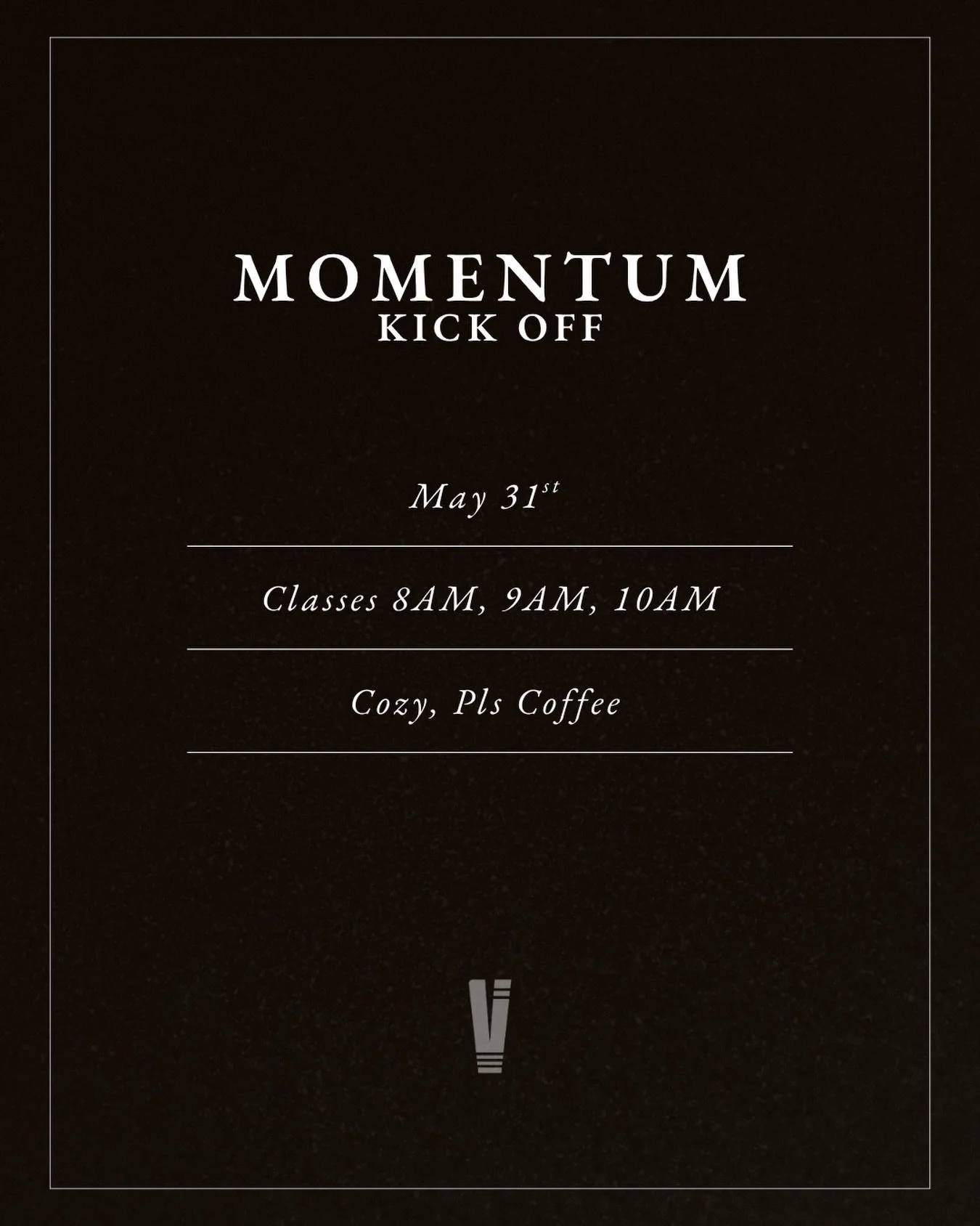 Momentum starts Sunday.
We&rsquo;ll be there. So will the coffee &amp; matcha.
