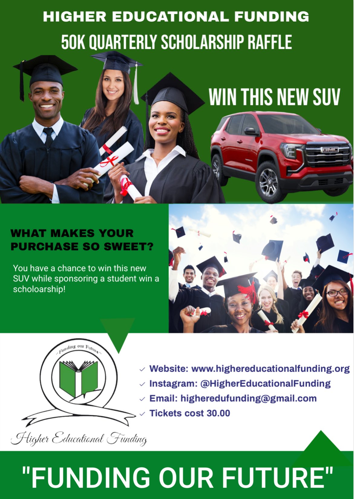 50k Scholarship | SUV Raffle