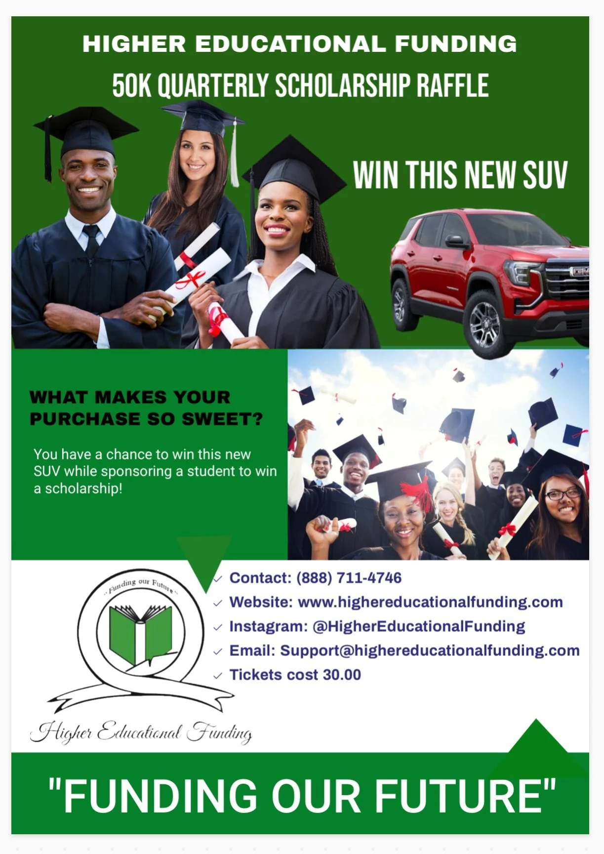 50k Scholarship | SUV Raffle