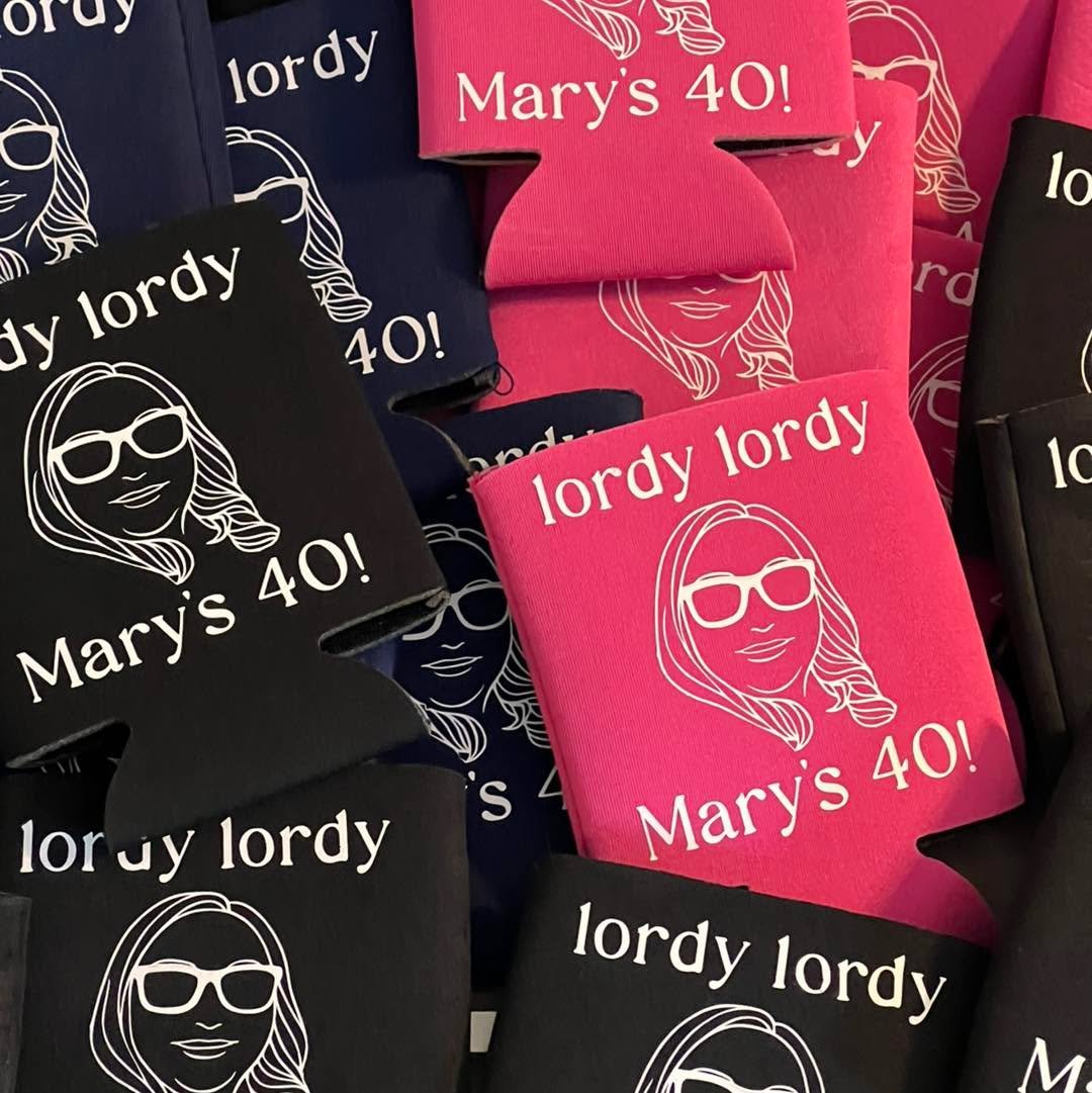 running a small business is wild, but the hustle that comes with it is unhinged
I got an order for 25 koozies two days before I left on an 8-day roadtrip. What’d I do? Said “yep totally doable say less”, went to the studio & cu