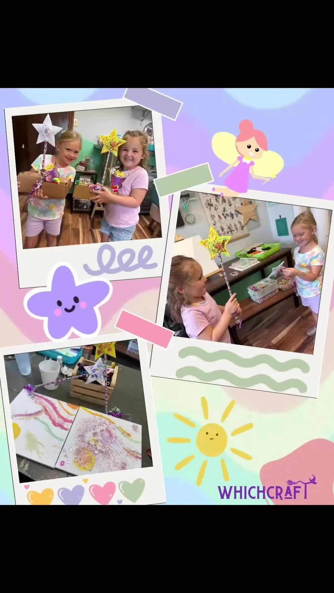 there were some sparkly fairy catching spells going on during today’s crafternoon!✨🧚‍♀️🧚 👀 #whichcraftartbar #happy #silly #mentalwellness #perfectisntreal #createeveryday #smallbusiness #fairycore #cottagecore