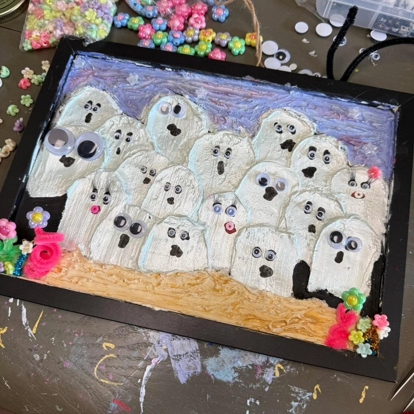 the viral ghost craft, but silly!
I pulled out a glue gun for one thing & couldn’t stop 😂 It makes me smile SO much!
#spookyvibes #spooky #halloweendecor #halloween #ghost #ghost #art #ghostart #viral #fypシ #fyp