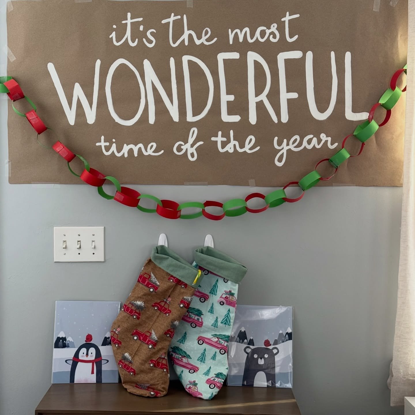 I used my solo time on Christmas to make the kids stockings 🎄

Therapeutic, productive, a memory I&rsquo;ll be reminded of every year 🥰

life changes; art is my constant

Merry whatever, and happy everything. Unless you&rsquo;re an asshole. Then un