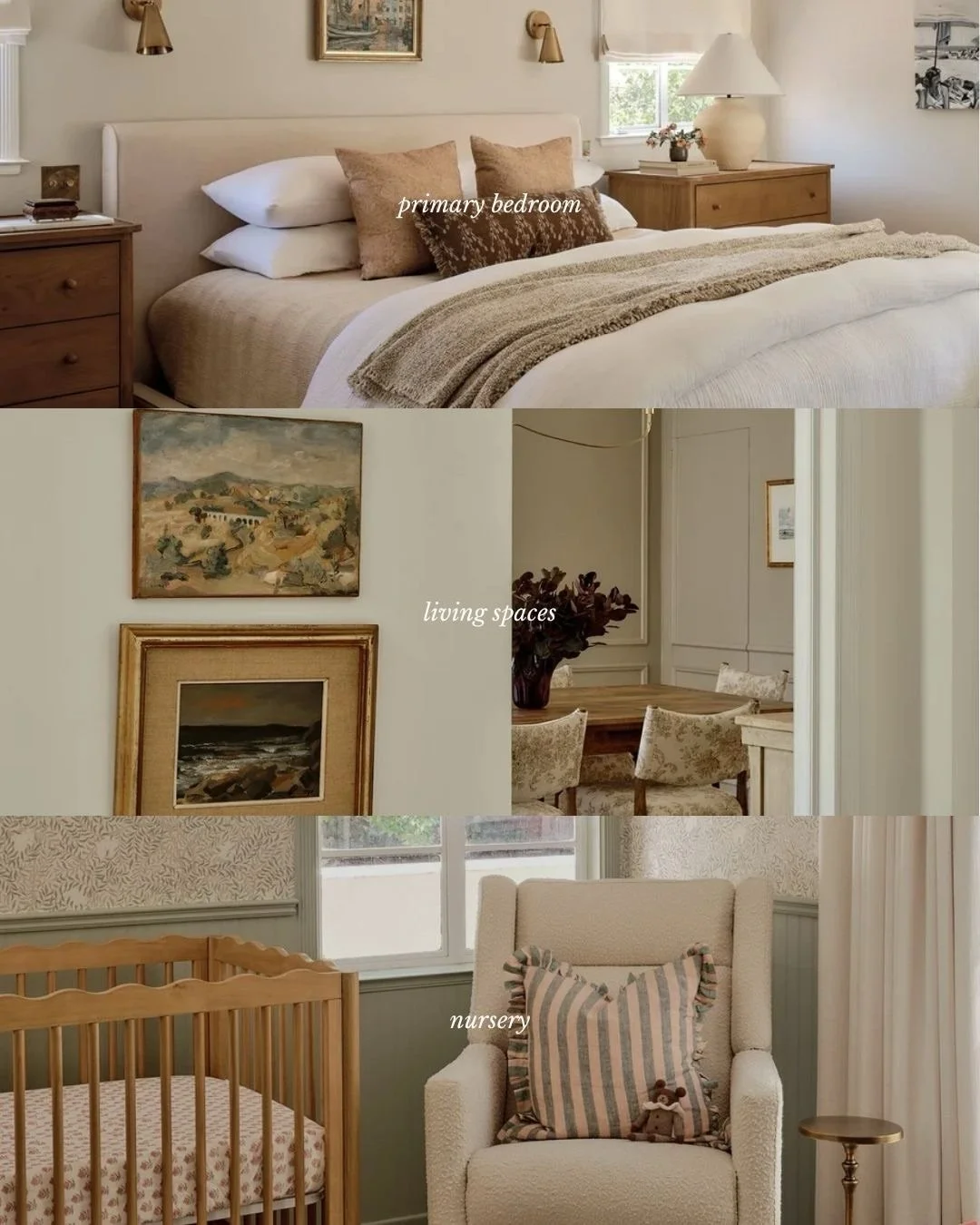 Three rooms, one cohesive feeling. Which one are you choosing? A, B, or C? Tell me below ✨