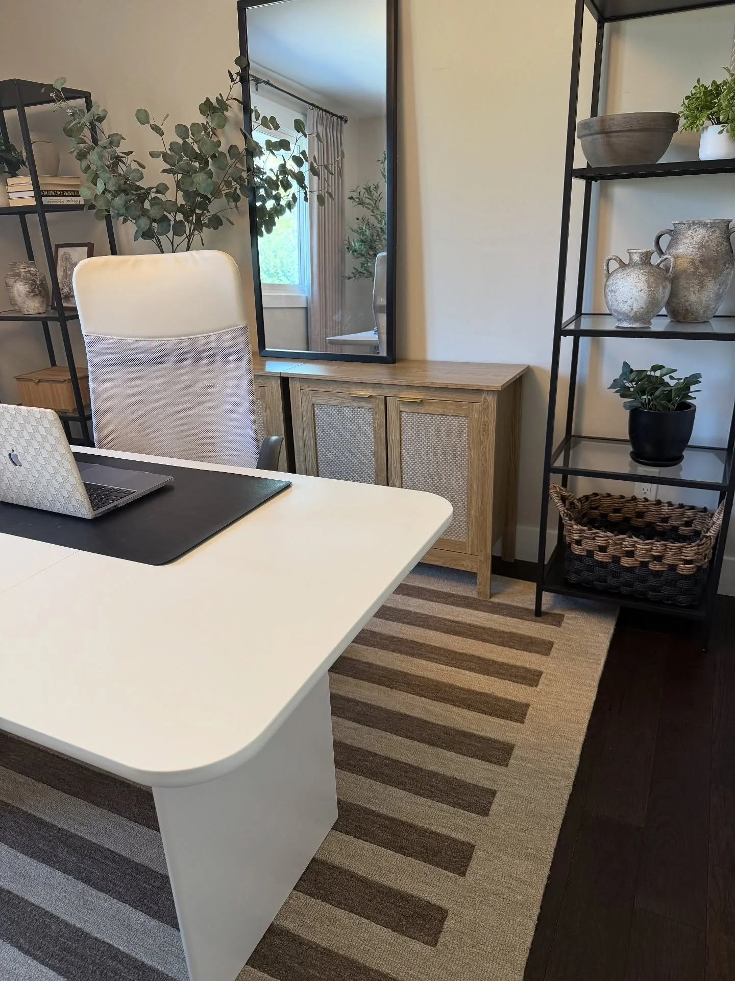 This office space has been a work in progress for MONTHS but this new Loloi Rugs x Leanne Ford collection has brought this room together. The Craven Collection has subtle space-dyed wool in creamy neutrals and rich, earthy tones.

Comment &ldquo;rug&