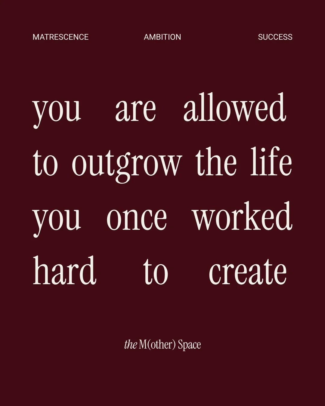 Because matrescence changes everything.
Your values, your vision, your capacity, your needs.
And that doesn’t mean you’re stalling — it means you’re evolving.
Let it be permission. 🌿
.
.
.
#Matrescence #TheMotherSpace #Mot