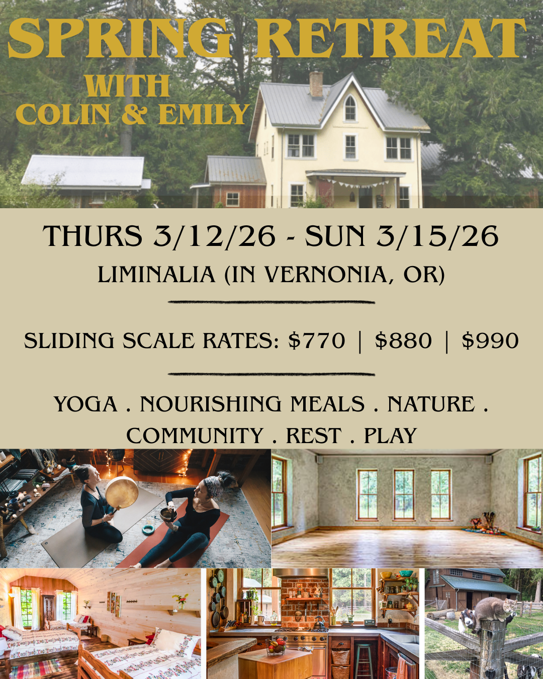 Spring Retreat with Colin & Emily