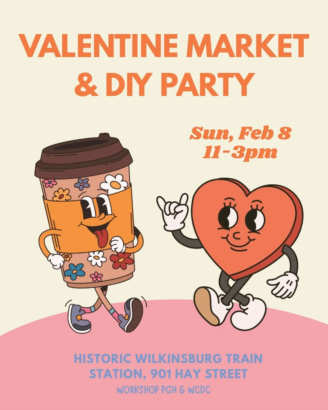 We&rsquo;re popping up! 💌 Catch us at the Valentine Market &amp; DIY Party with Workshop PGH and the WCDC.
📍 Historic Wilkinsburg Train Station
🗓 Sunday, Feb 8 | 11&ndash;3 PM