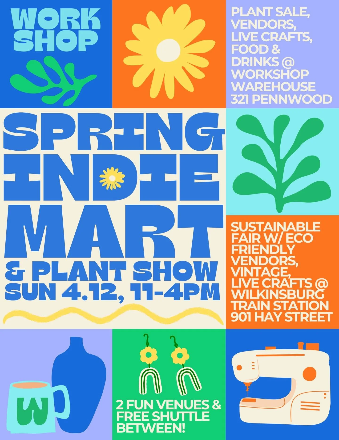 Come out this Sat for the Spring Indie Mart! Lots of cutie plants and snacks and trinkets to browse and treat your selves to 🫶