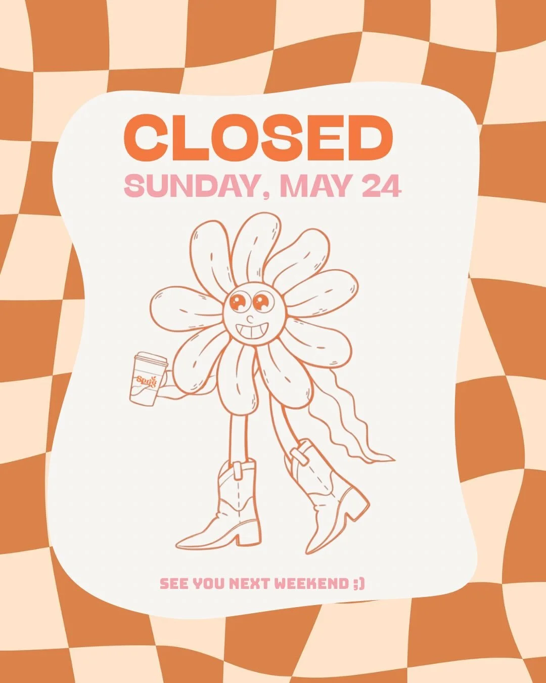 Hey friends, reminder that we are CLOSED tomorrow, May 24 for our regularly scheduled 4th Sunday off. 

We will be back in the park next weekend: 
Saturday, May 30 8:30-12:30pm 
Sunday, May 31 8:30-3:00pm for the Rivertrail Rec Day!