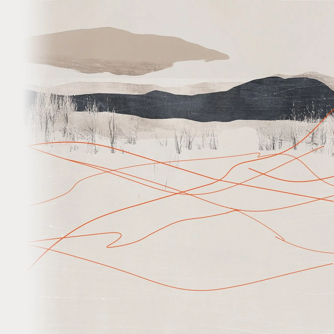 Online Life Coaching Services | image of shadowy girl figure with a rising sun and intersecting orange lines