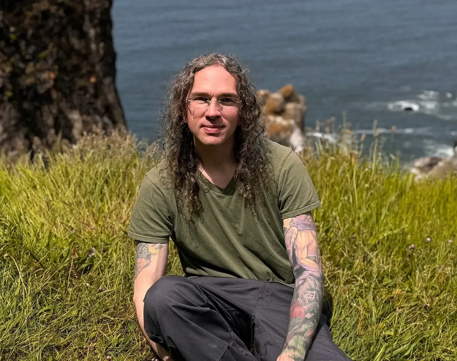 Jesse at the PNW coastline.
