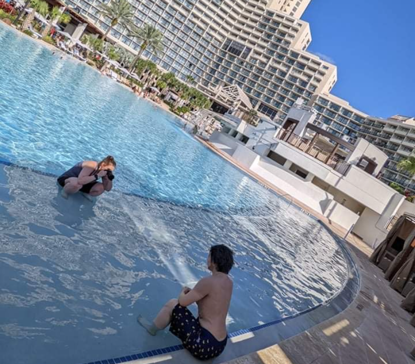 In the swimming pool