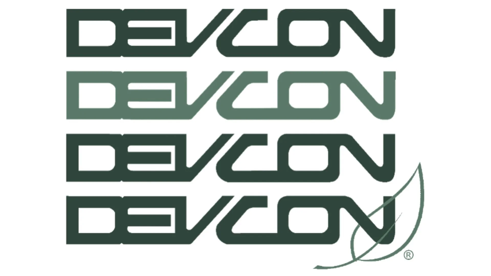 Deacon paint company logo with stylized text and a leaf design.