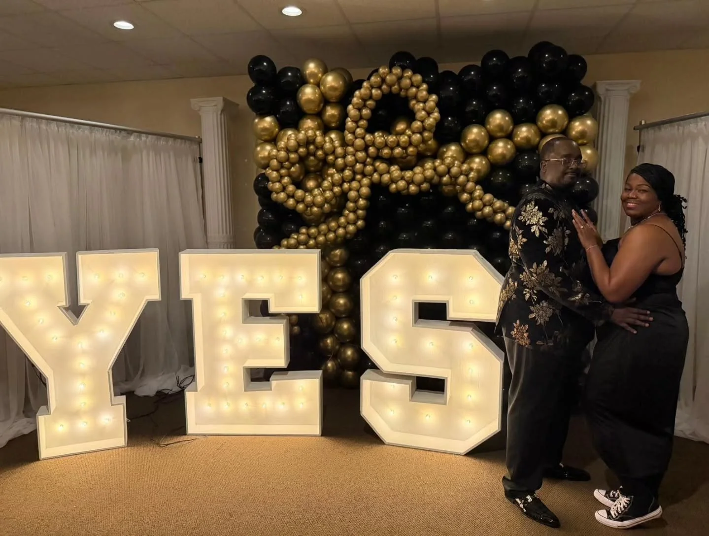 This YES hit different.
Handcrafted marquee letters because moments like this deserve to shine.
#MarqueeMoments #ProposalVibes #LuxuryEvents #BrooklynLights