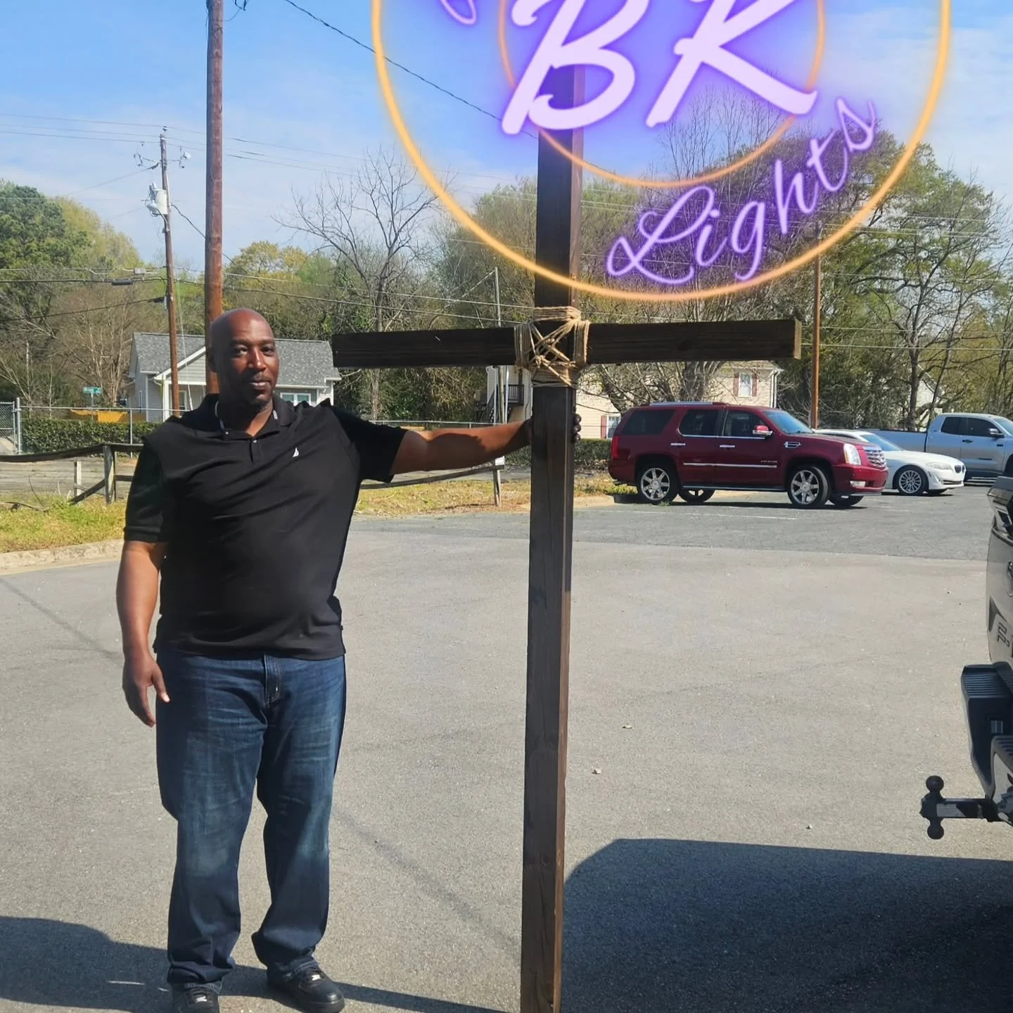 ✝️ Built with purpose.
This custom 8ft wooden cross was designed for Easter&mdash;simple, bold, and meaningful.
Whether it&rsquo;s for a church, event, or personal space&hellip; we bring your vision to life.
📩 Now booking custom builds
📍RDU &amp; s