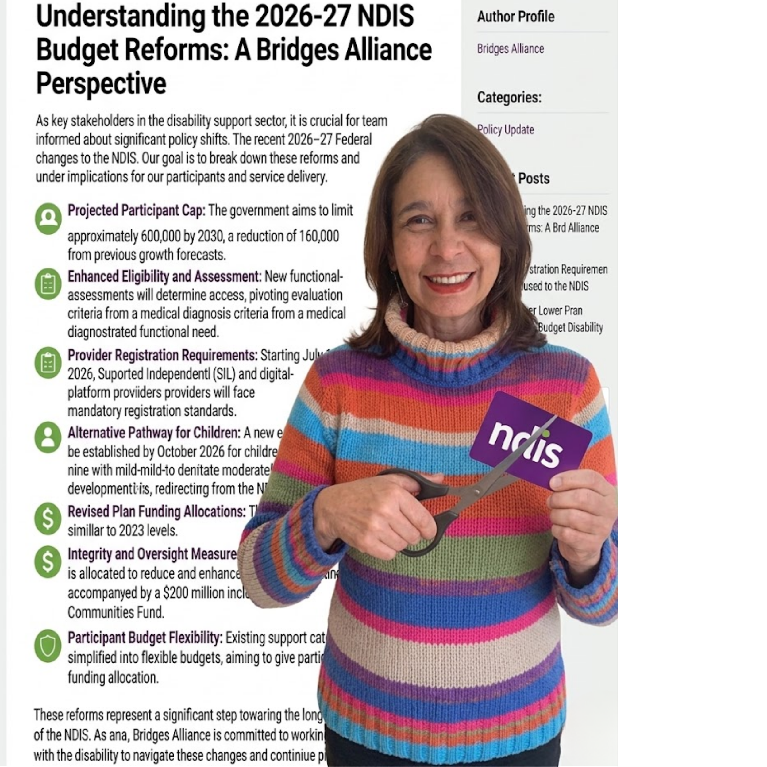 Navigating the 2026-27 NDIS Budget Reforms: A Bridges Alliance Perspective