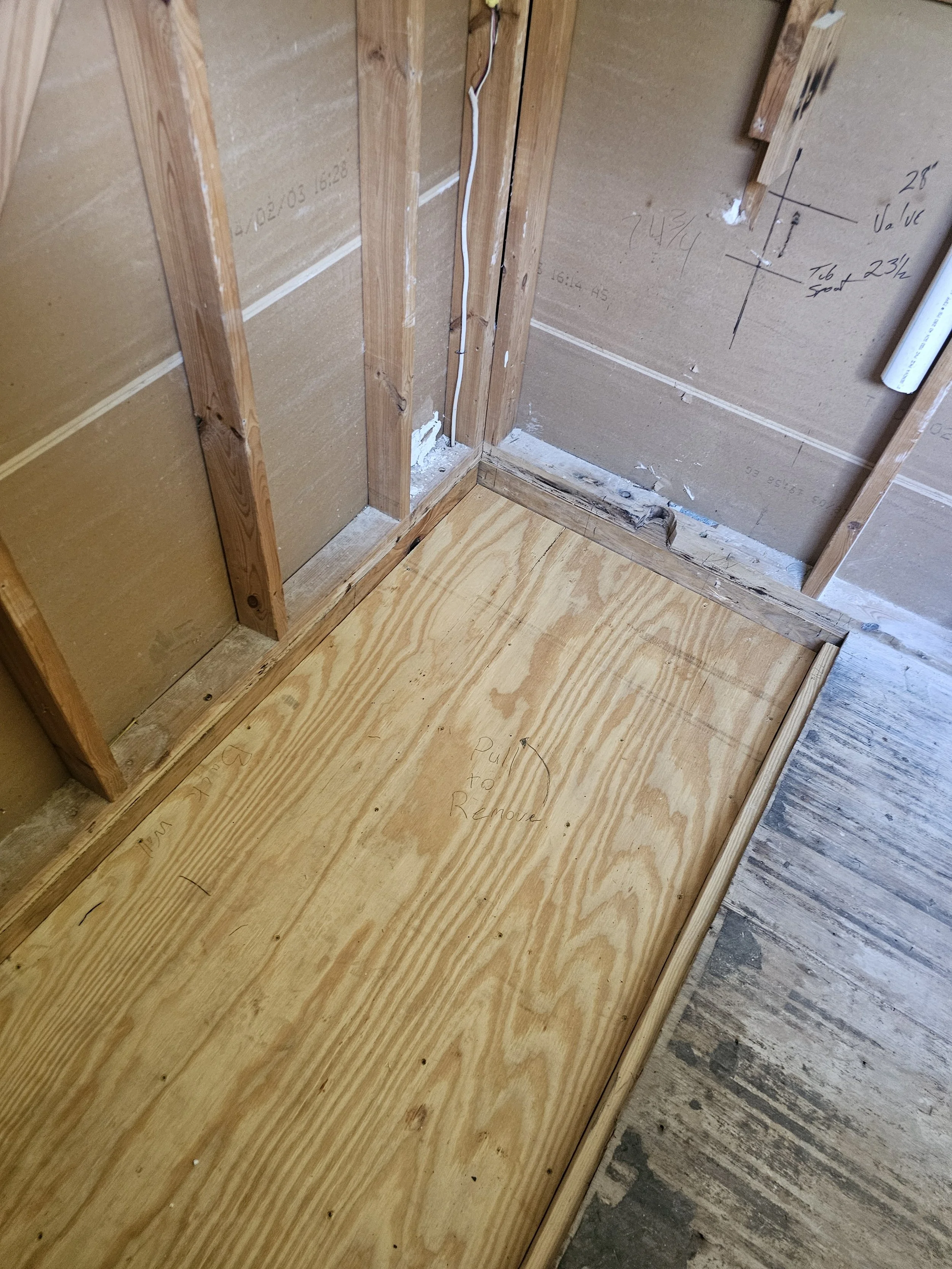 Recessed Shower Pan for curbless shower