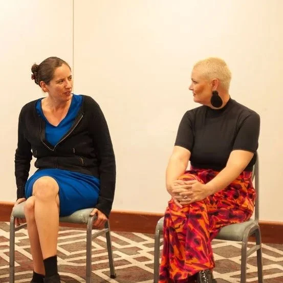 Kate Johnson talking with Melanie Suzanne Wilson