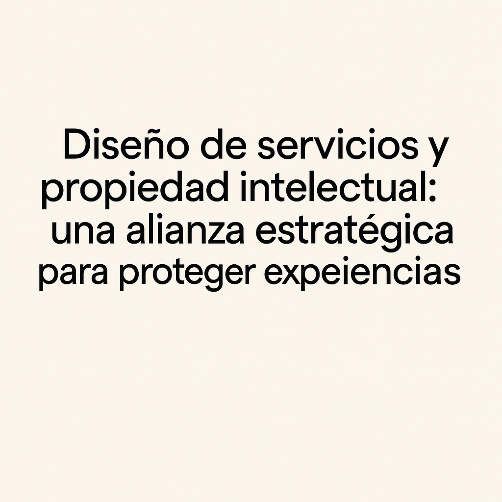 Diseño de servicios y propiedad intelectual: una alianza estratégica para proteger experiencias