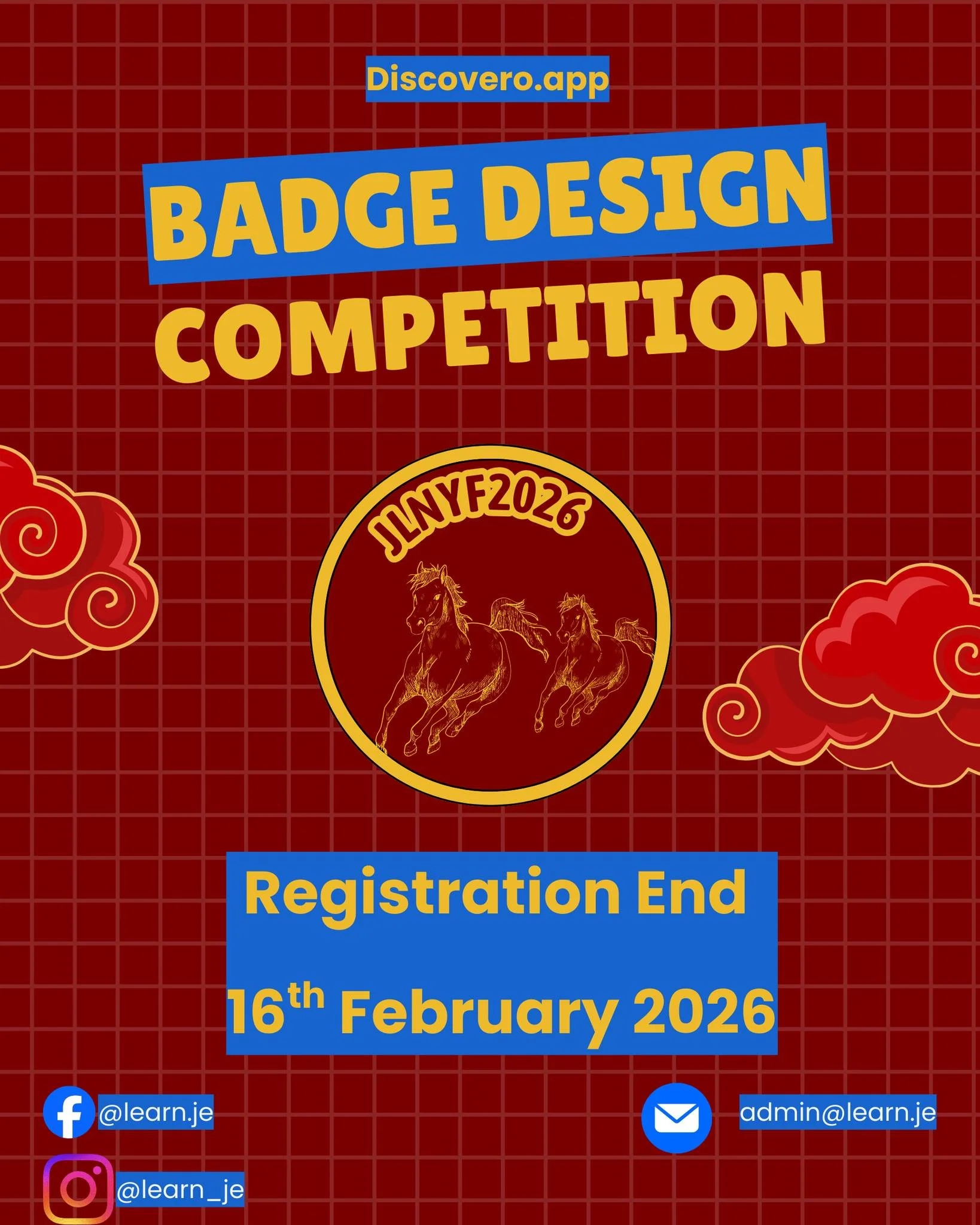 🐎🎨 Badge Design Competition &ndash; Extended 🧧

We&rsquo;re giving young creatives one more week to enter our Lunar New Year 2026 &ndash; Year of the Horse badge design competition.

✨ No design experience needed
✨ Simple sketches welcome
✨ Open t