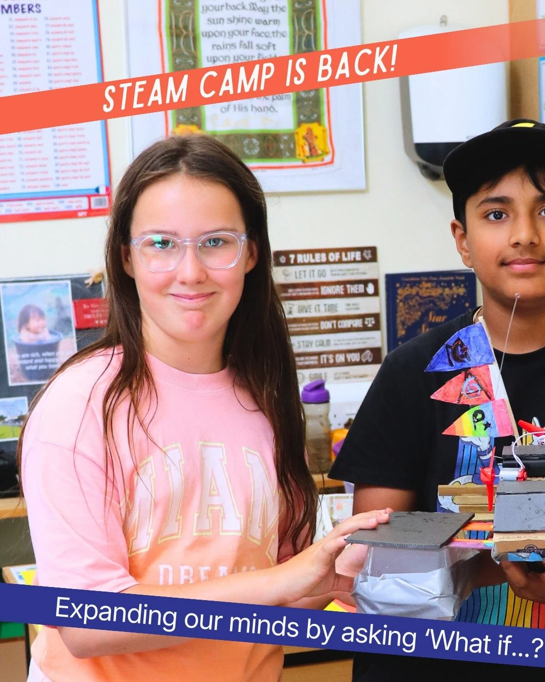 🐣🧪 This Easter, STEAM Camp is back with an all-new programme!

We're encouraging our learners to ask 'What if...❓' - really developing their curiosity and problem-solving skills.

Want a holiday club with a difference? Our Easter programme runs bet