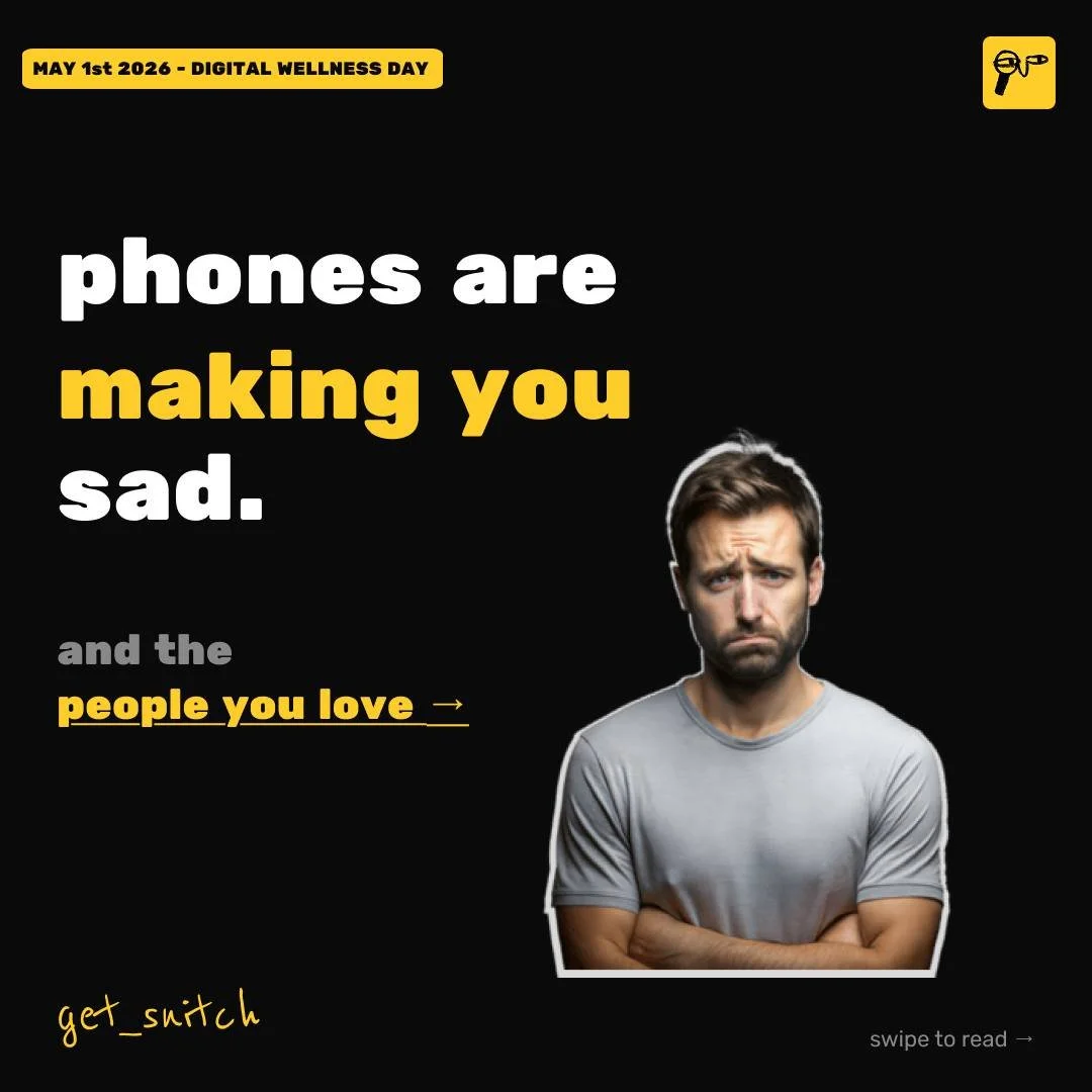 Today is Digital Wellness Day - and we wanted to share a message from Yoshiki, who leads our holiday programme and is co-founder of @get_snitch. "We believe the biggest problem of our generation is how much time we spend on our phones. The avera
