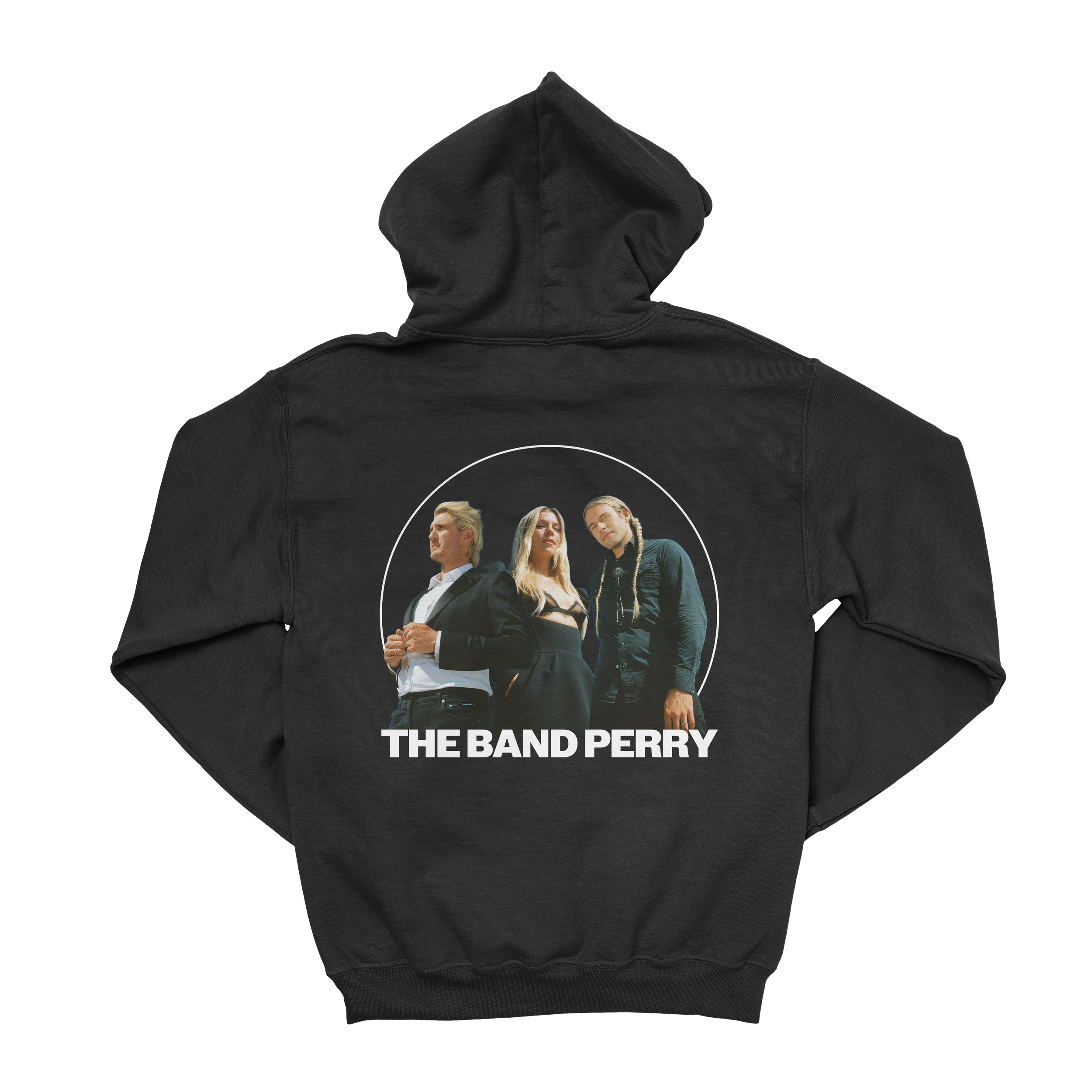 The Band Perry 2025 Black Sweatshirt. Merch designed by Ashley Kohorst Sieling / Favorite Records.