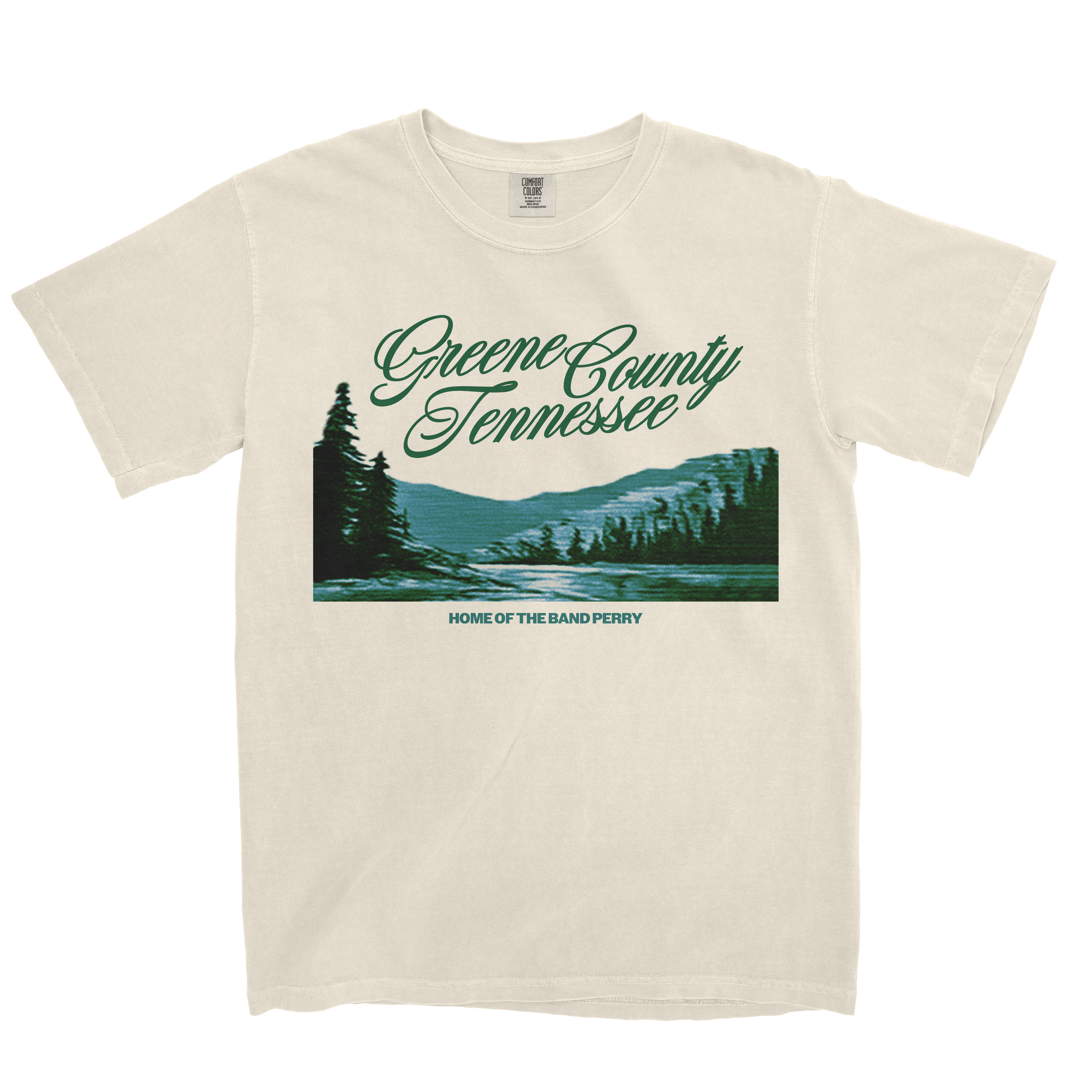 The Band Perry Greene County Tennessee Shirt merch designed by Ashley Kohorst Sieling / Favorite Records