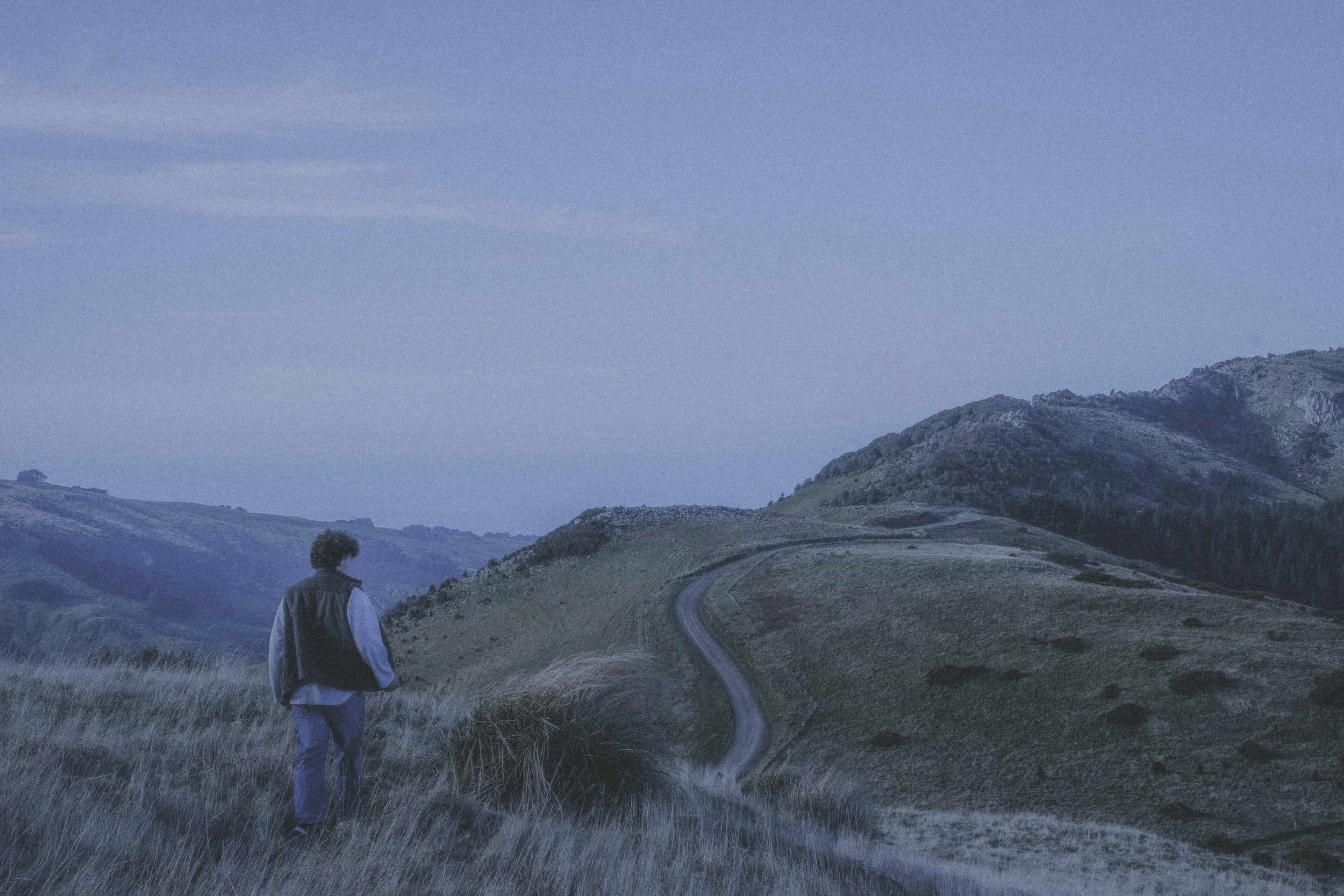 moody blue hour walking New Zealand travel