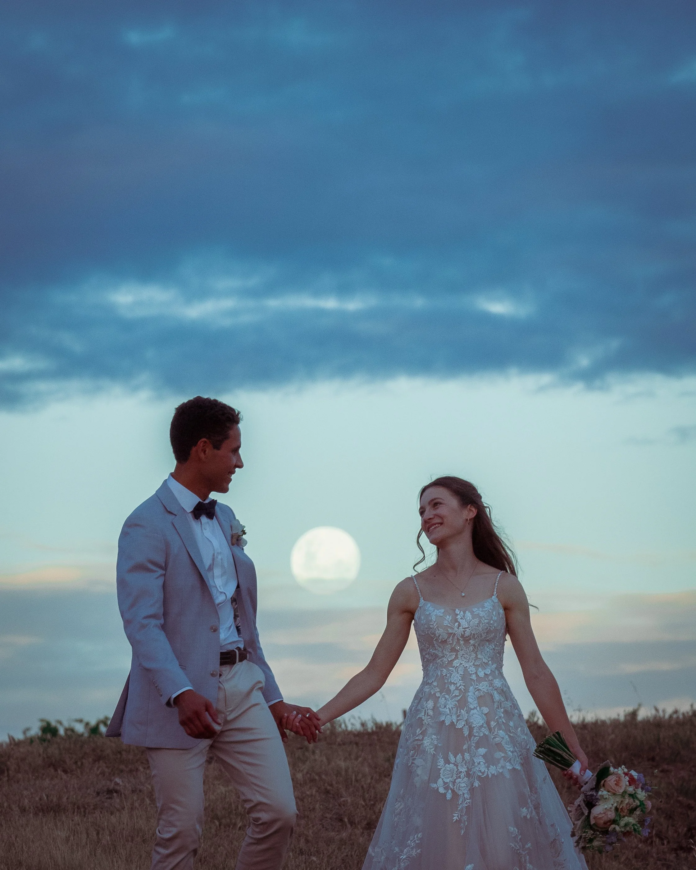 Adelaide hills wedding couple moody moon