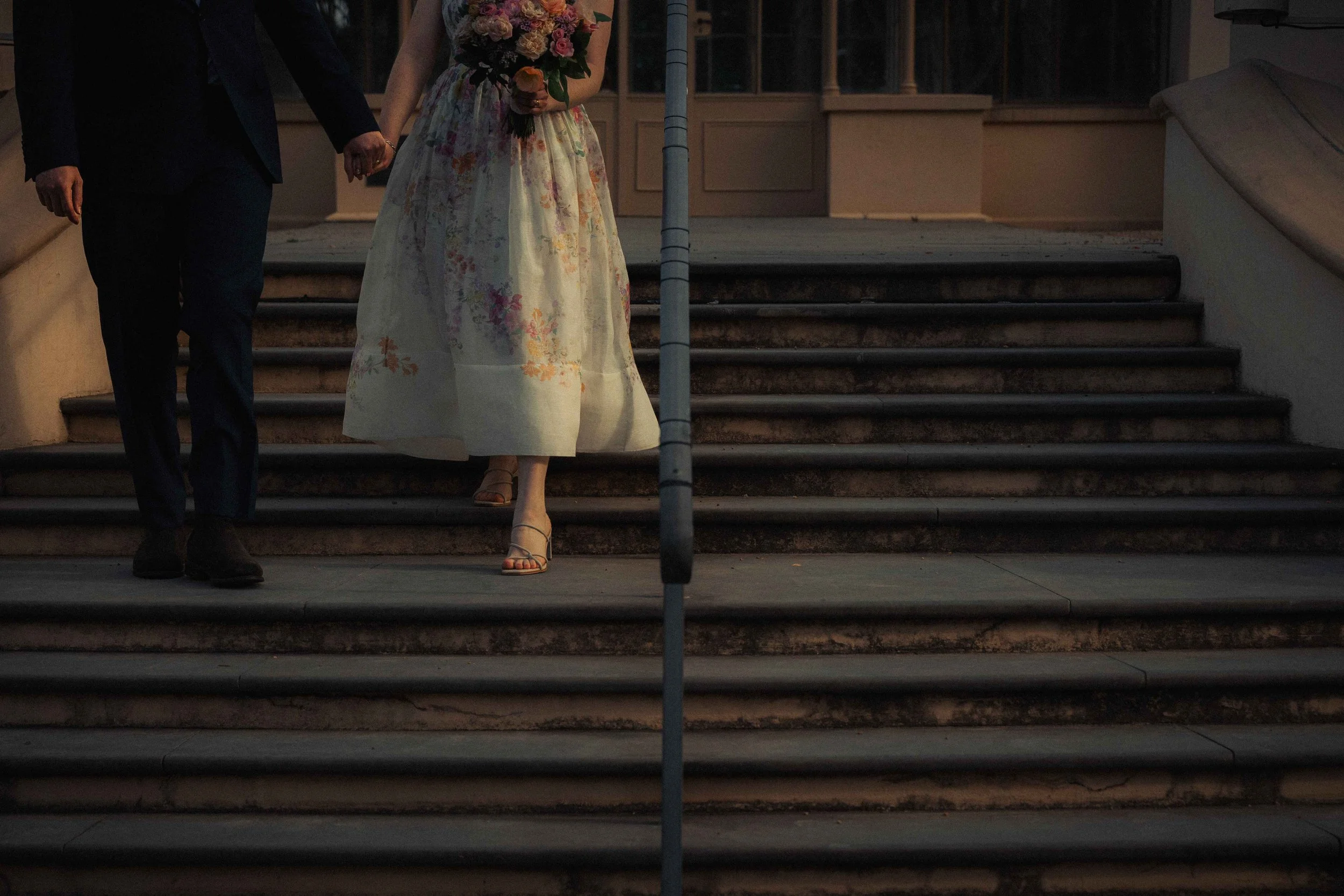 Adelaide botanic gardens glasshouse bride and groom