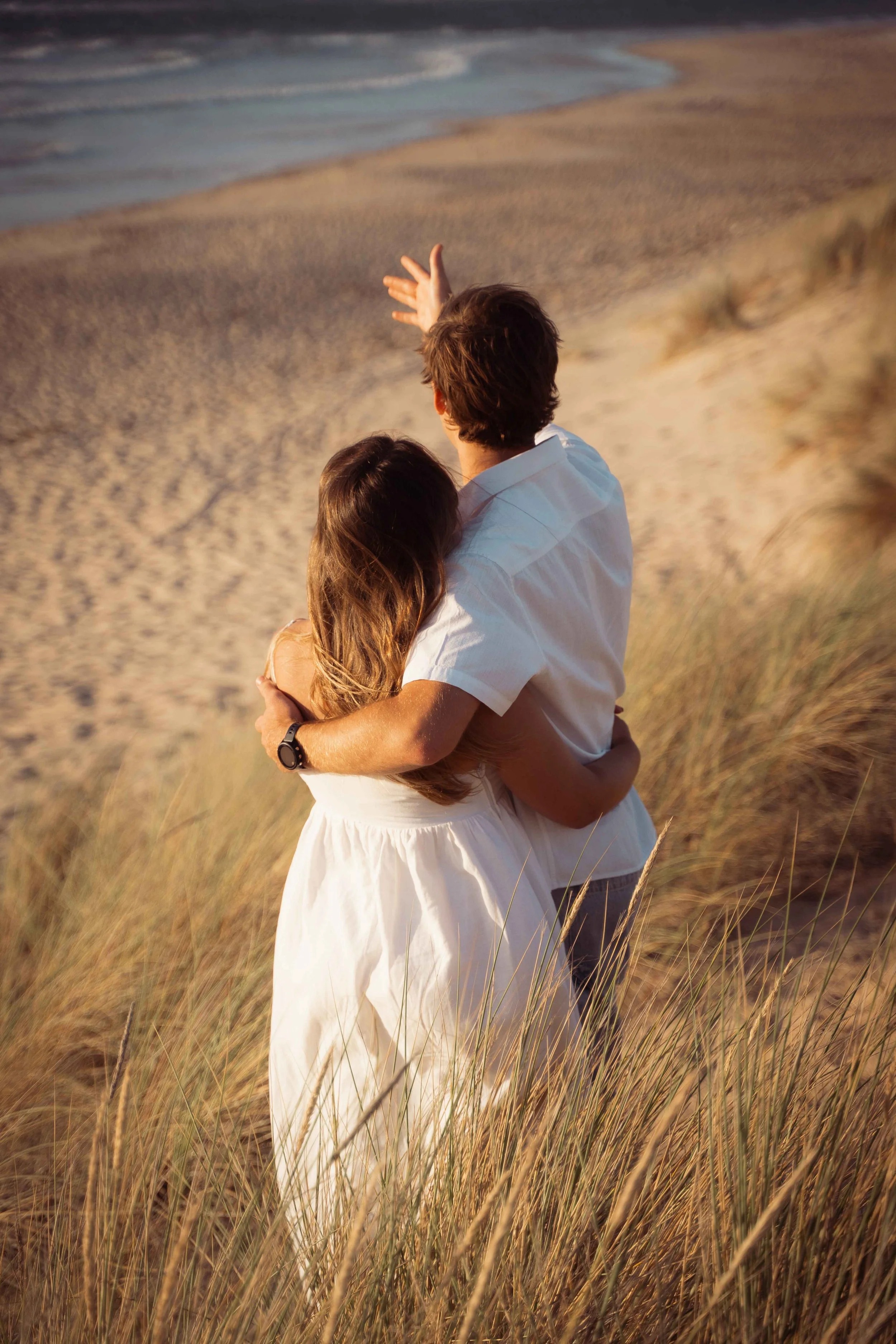 candid cute engagement photos beach Noarlunga